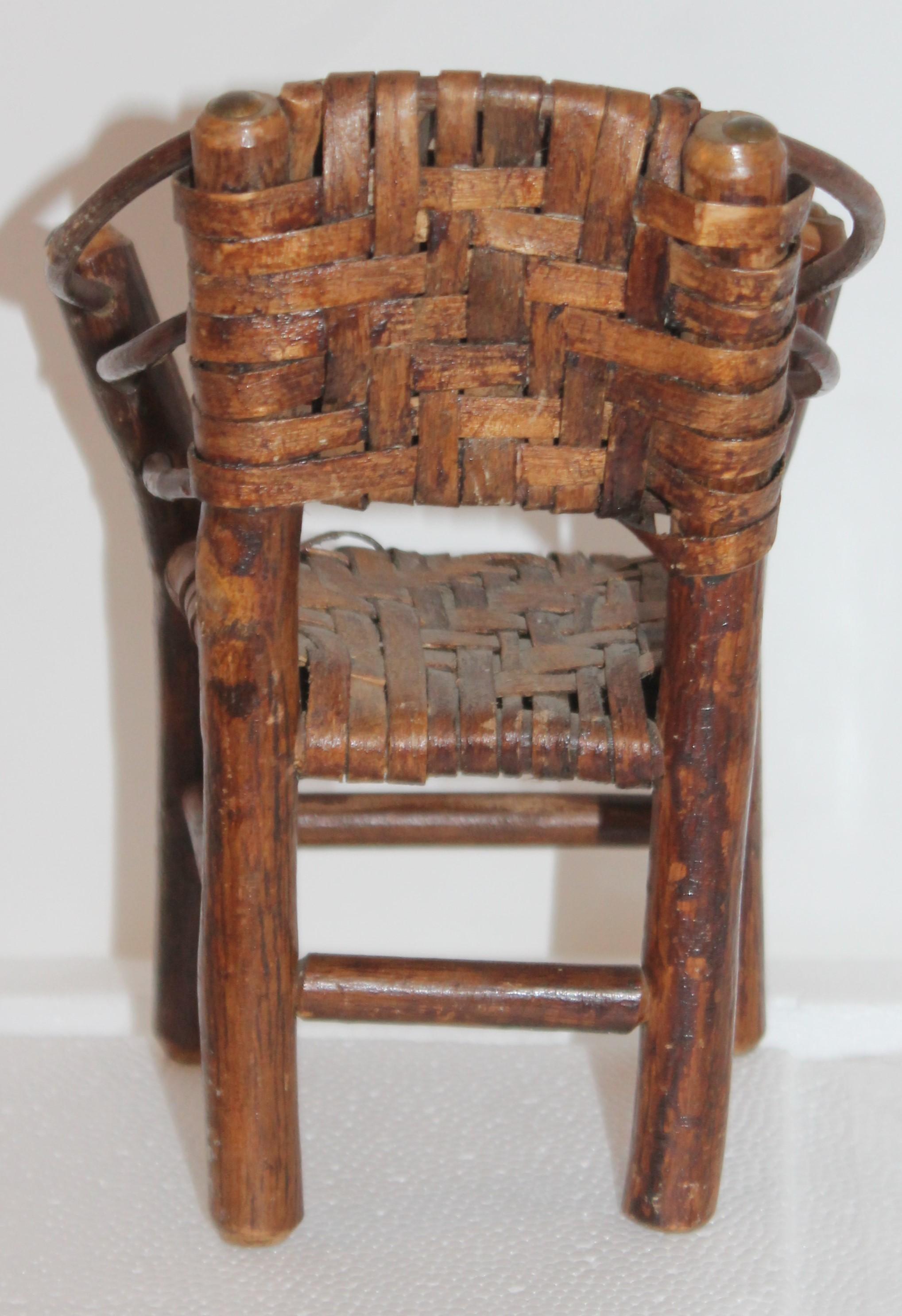 Salesman Sample Old Hickory Settee and Chair 3
