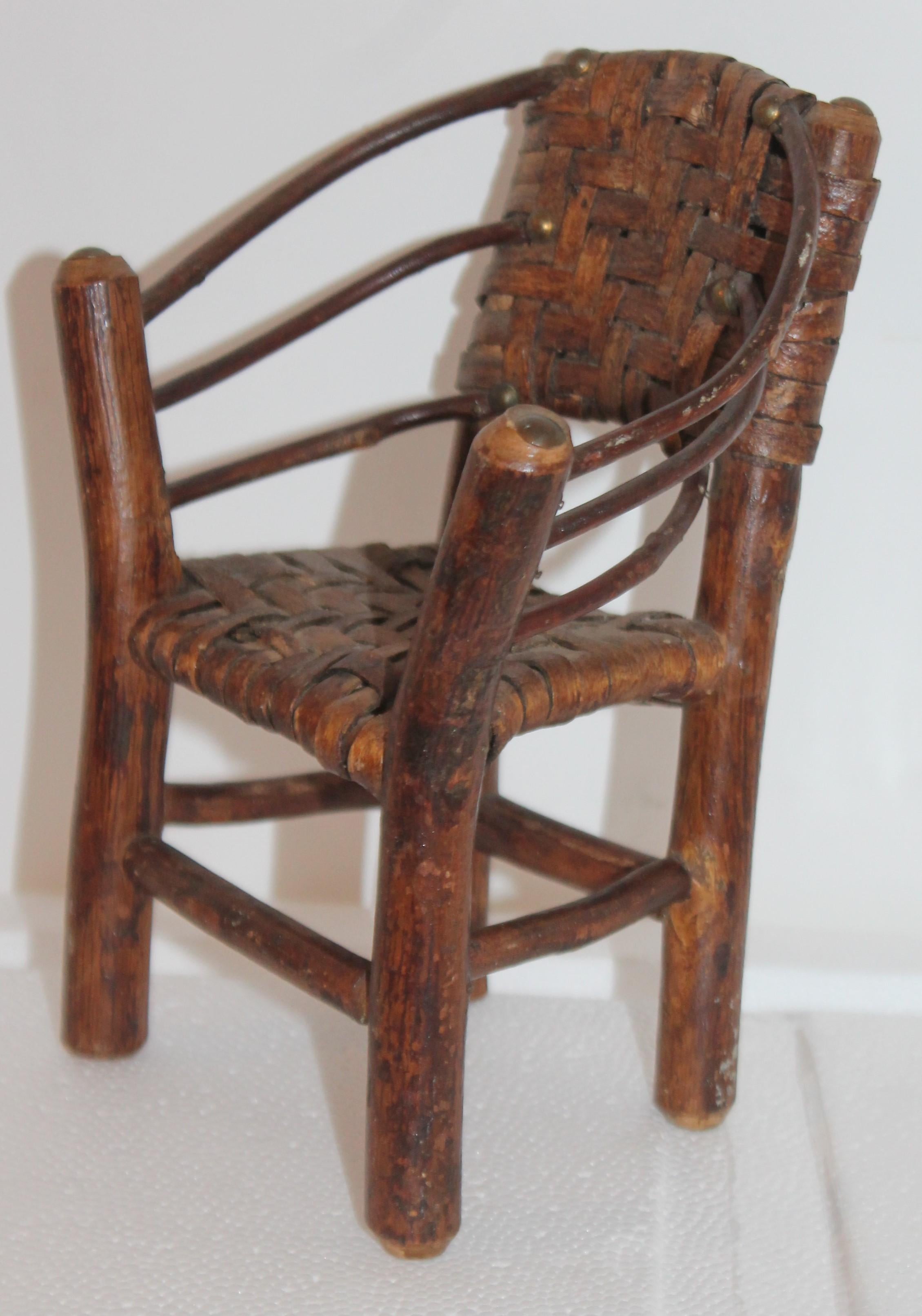 Salesman Sample Old Hickory Settee and Chair 2