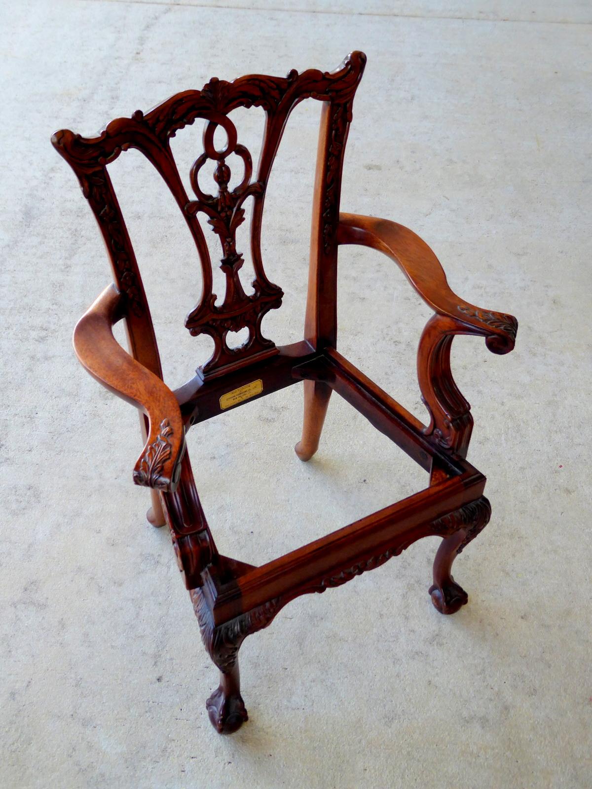 Mahogany Salesman's Sample Chippendale Chairs For Sale