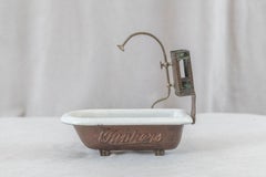 Salesman's Sample Clawfoot Bathtub w/ Shower Attachment, All Original, 1920's