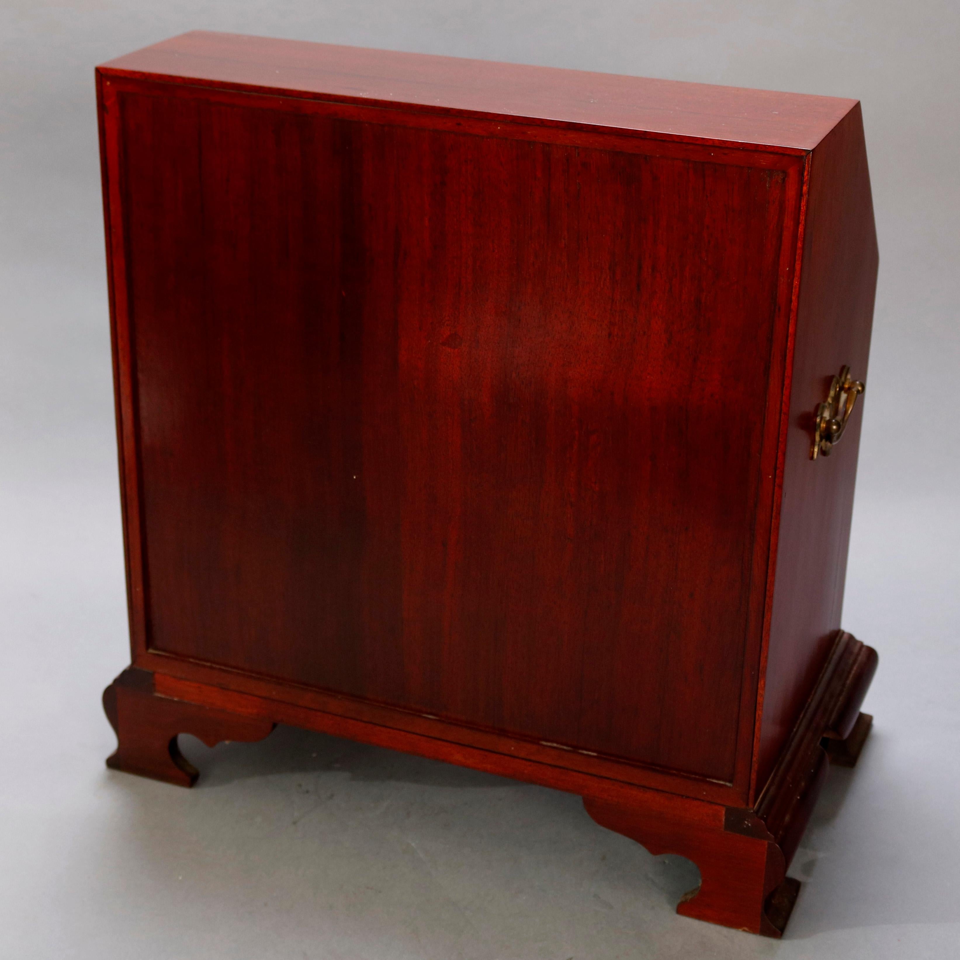 American Salesman's Sample Diminutive Chippendale Style Mahogany Slant Front Desk