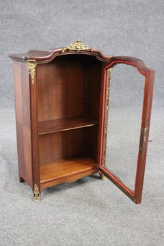 Salesman's Sample French Louis XV Wall Mounted Vitrine Display Cabinet