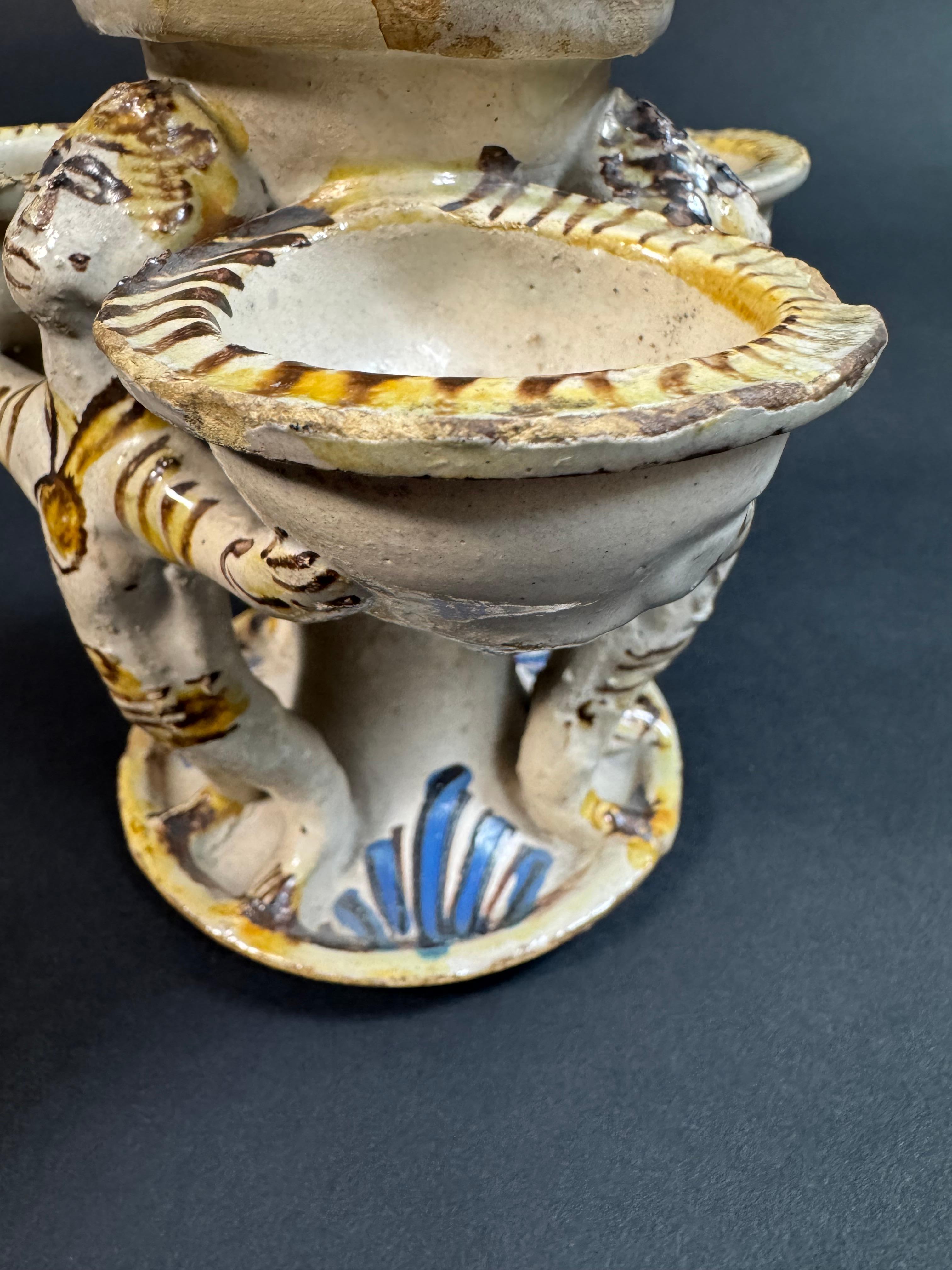 Saliera Laertina in maiolica - seconda metà del XVIII secolo in vendita 4