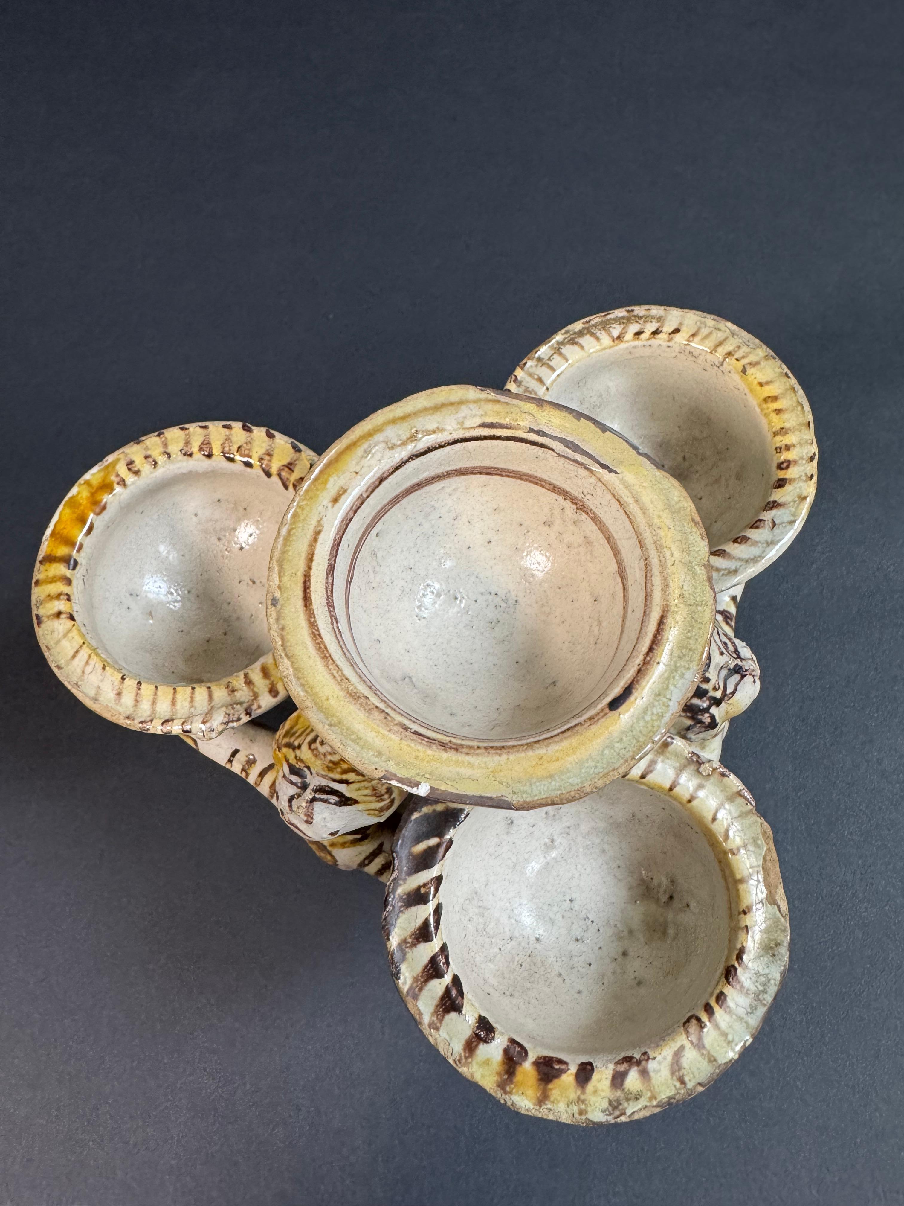 Saliera Laertina in maiolica - seconda metà del XVIII secolo in vendita 5