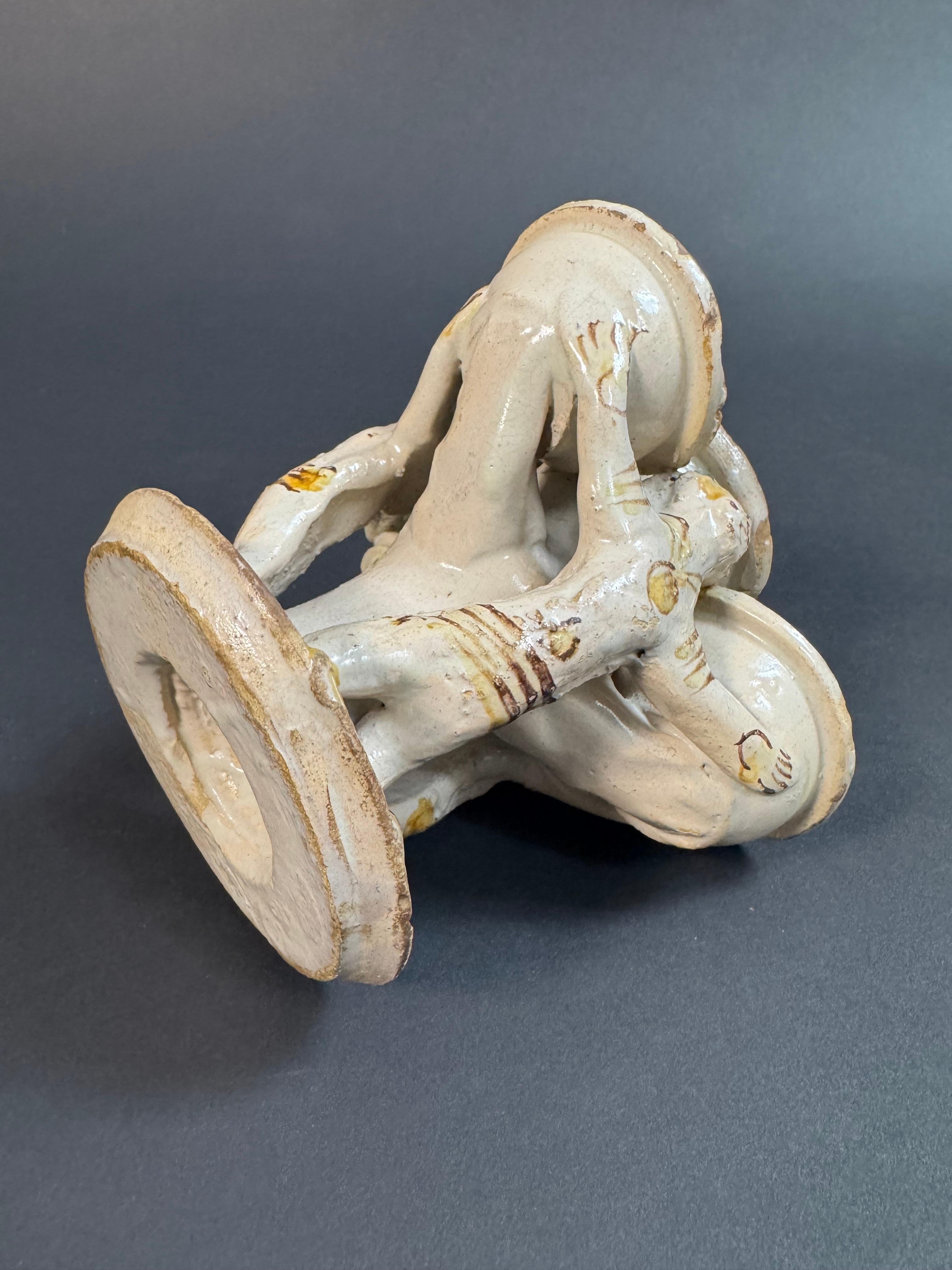 Saliera Laertina in maiolica - seconda metà del XVIII secolo in vendita 7