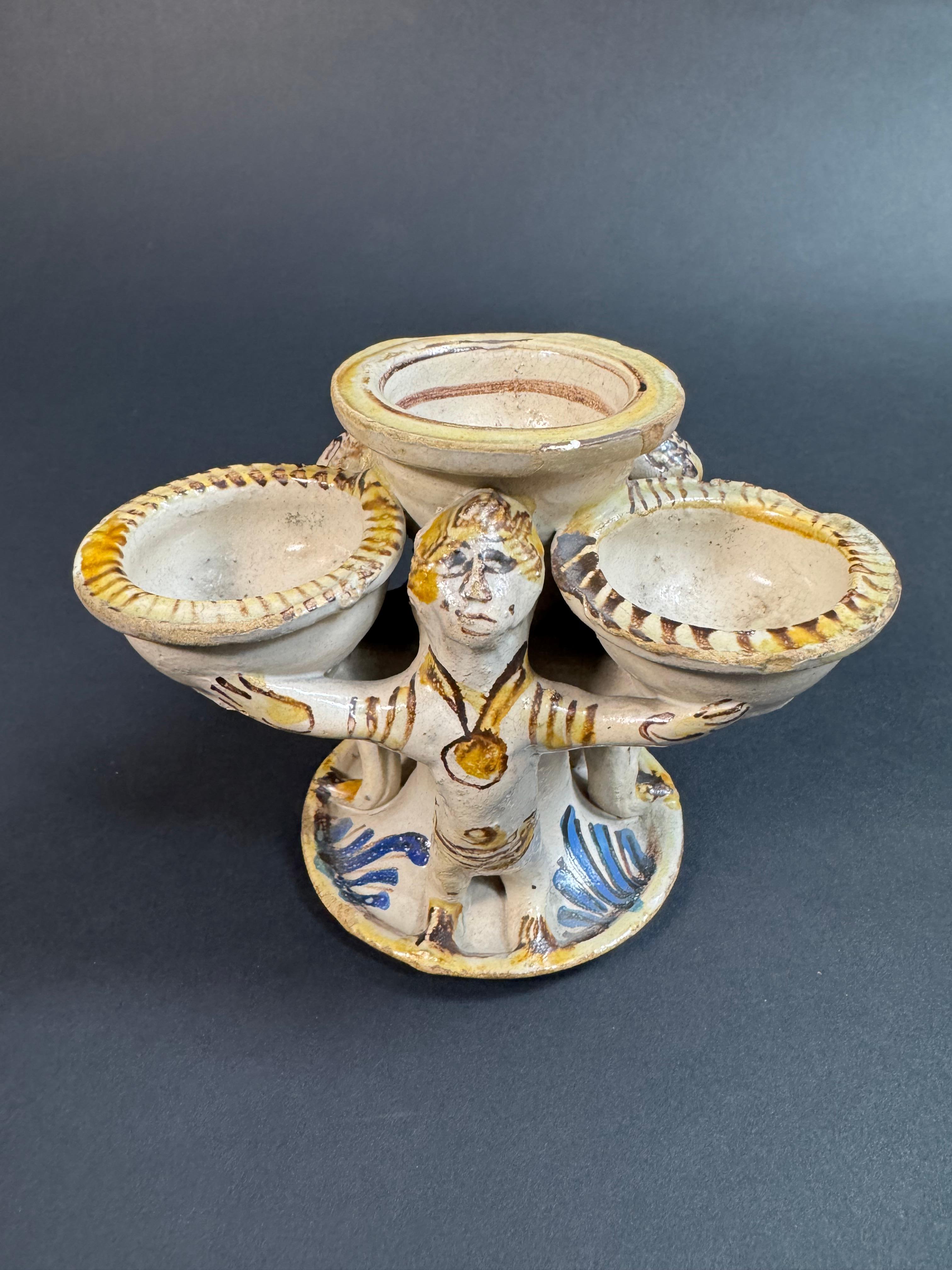 Saliera Laertina in maiolica - seconda metà del XVIII secolo In condizioni buone in vendita a Fidenza, IT