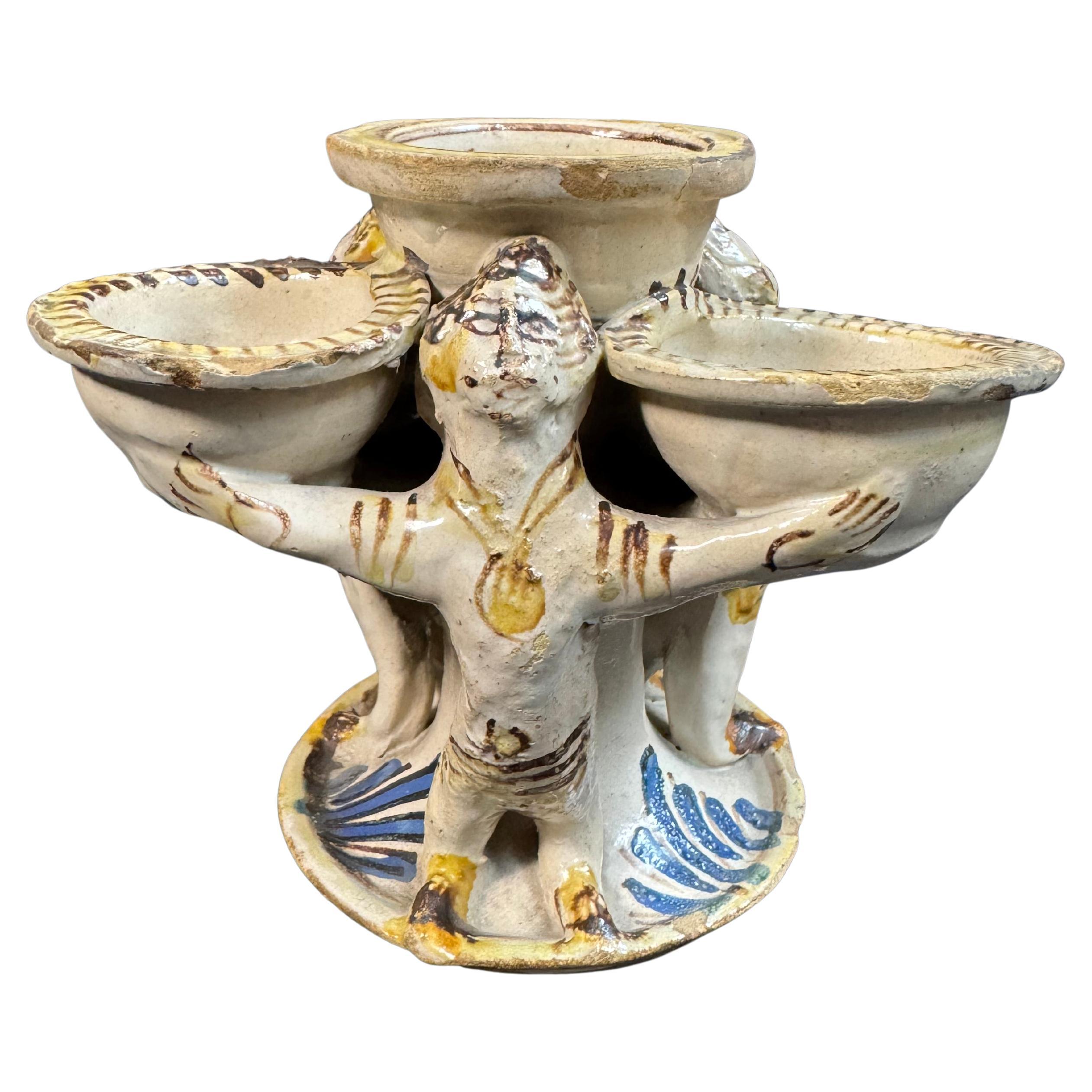 Saliera Laertina in maiolica - seconda metà del XVIII secolo in vendita