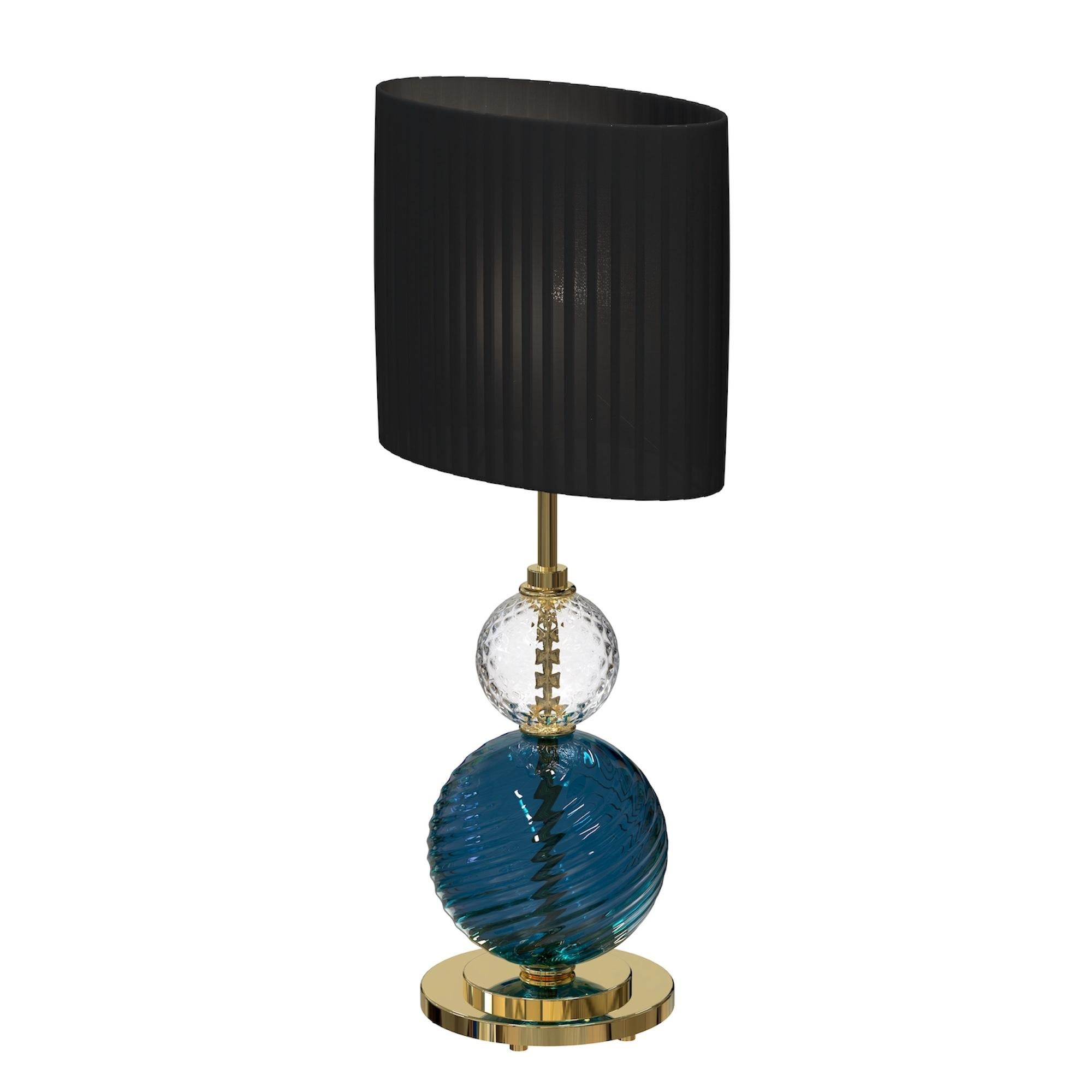 Italian SALIERI Original Murano Glass Table Lamp Entirely Handmade For Sale