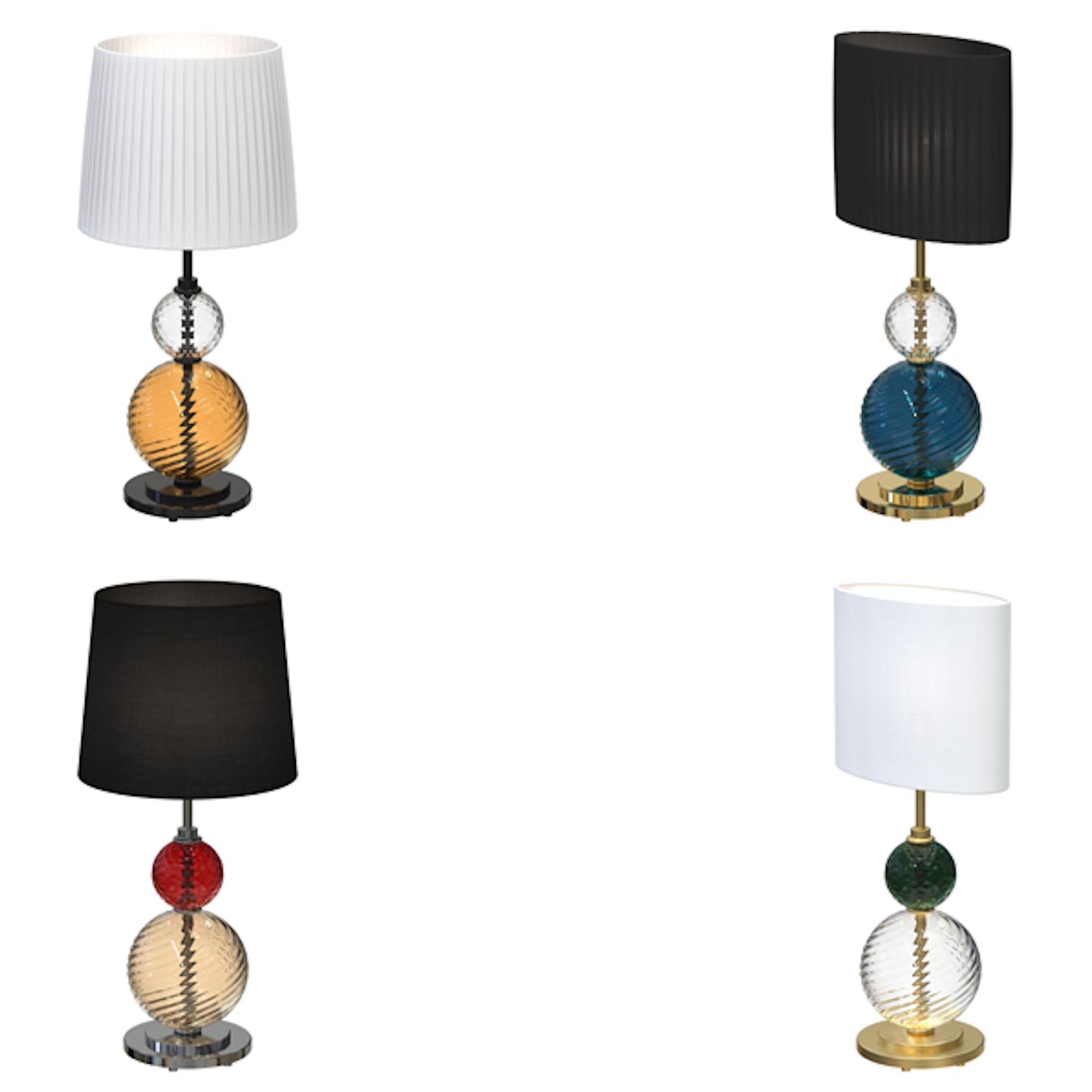 Contemporary SALIERI Original Murano Glass Table Lamp Entirely Handmade For Sale