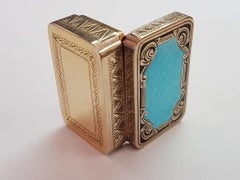 Salimbeni Art Deco Sterling Silver Enameled Pocket Pill Holder