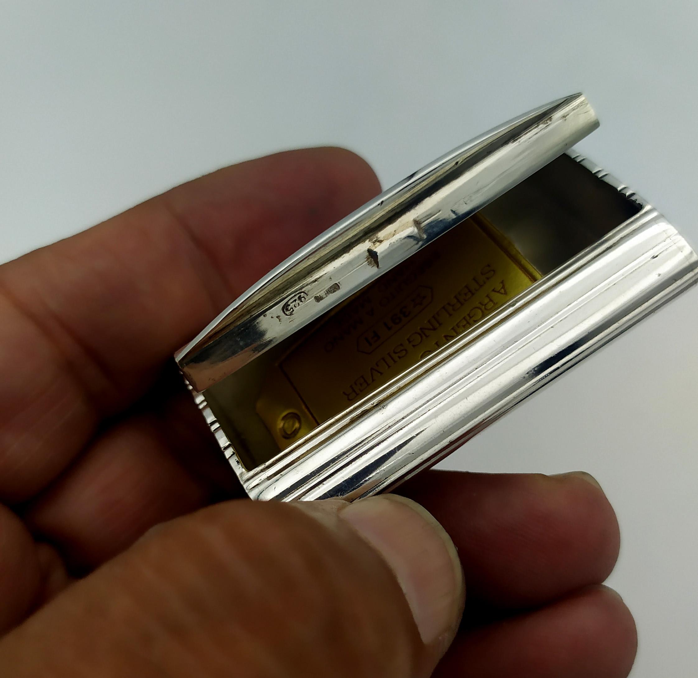 Pastillero Salimbeni Tapa Semi-Invisible Plata de Ley Natural en venta 5