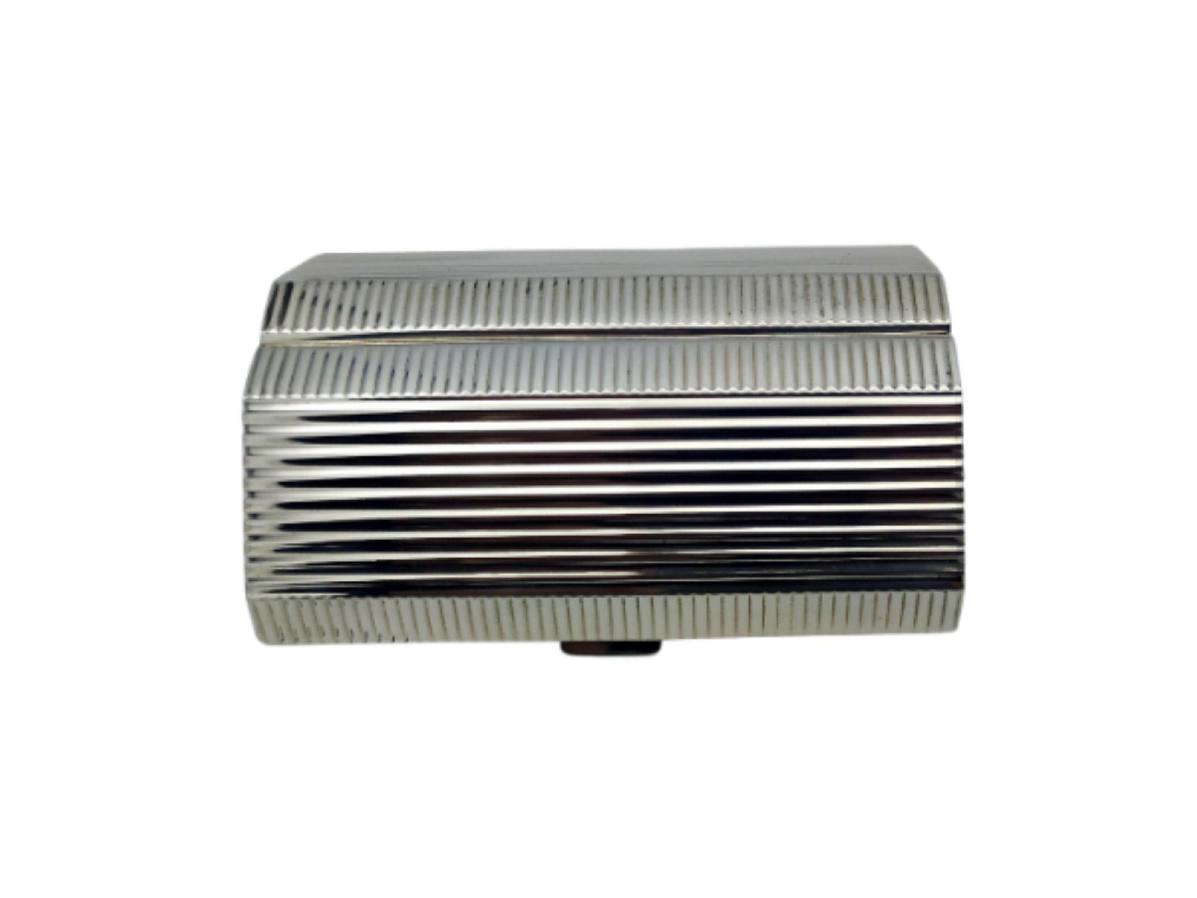 Hand-Carved Salimbeni Pocket Cigarette Case, 8 Section Sterling Silver Natural For Sale