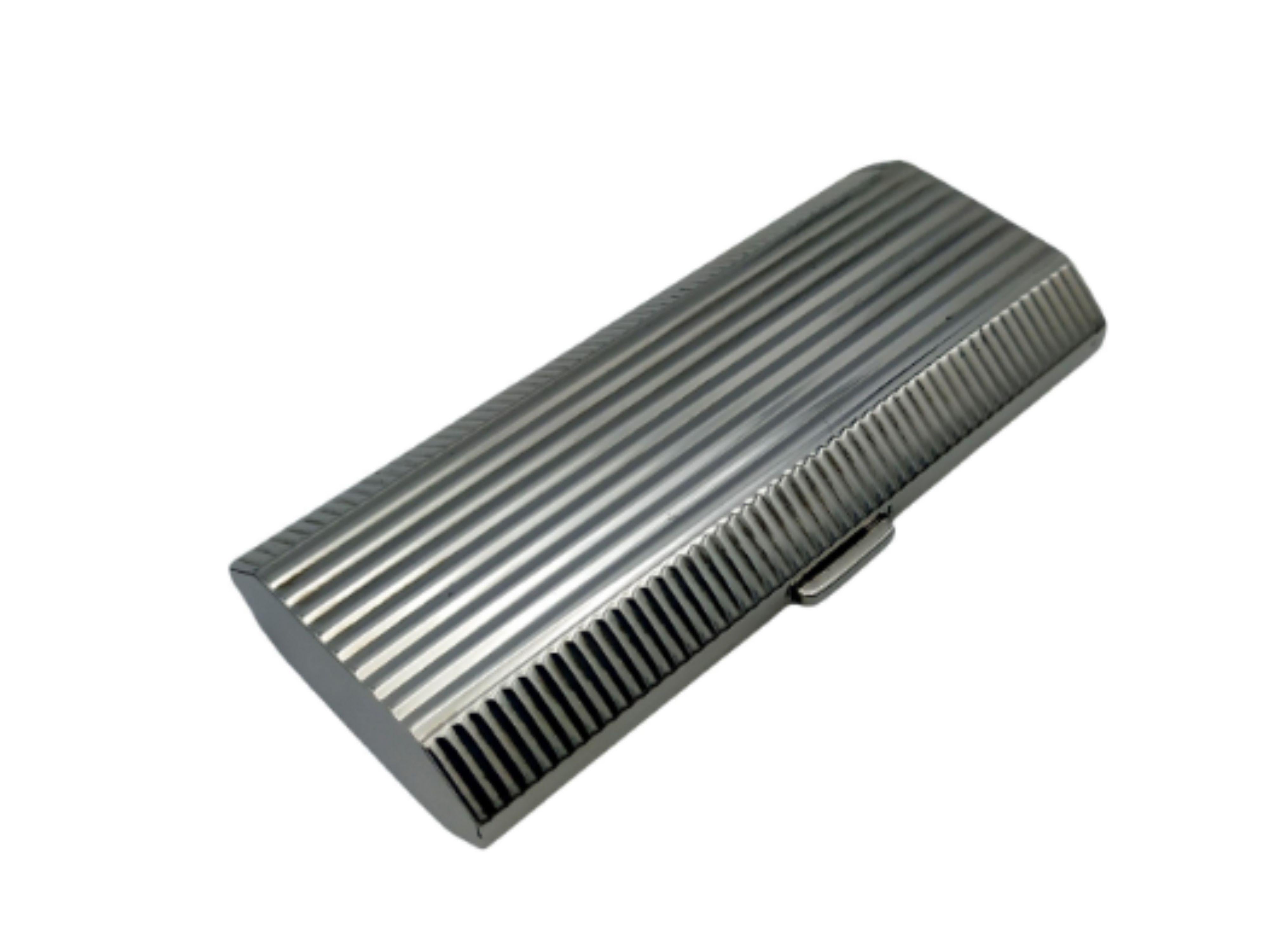 Salimbeni Pocket Cigarette Case, 8 Section Sterling Silver Natural In Excellent Condition For Sale In Firenze, FI
