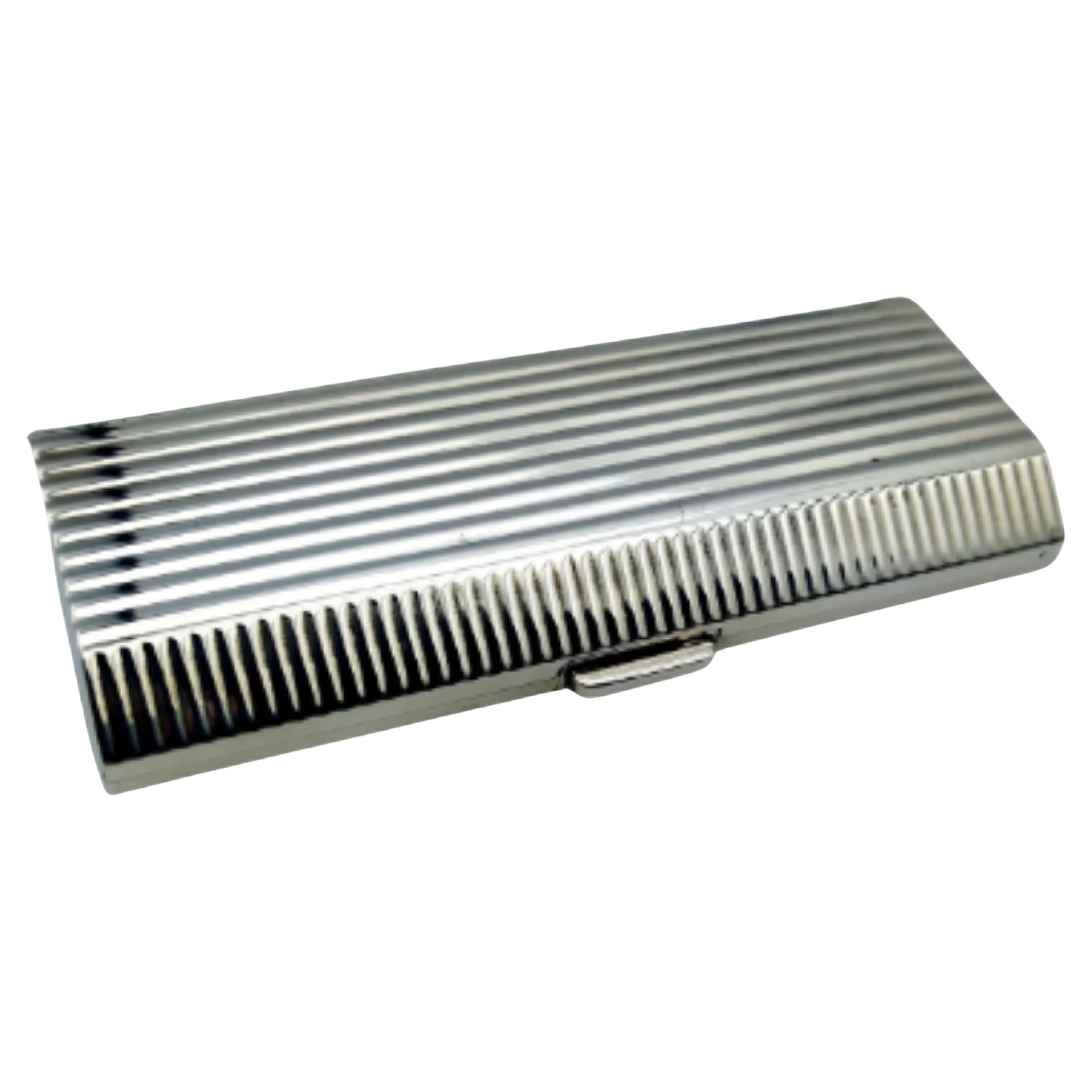 Porte-cigares de poche Salimbeni, 8 sections en argent sterling naturel