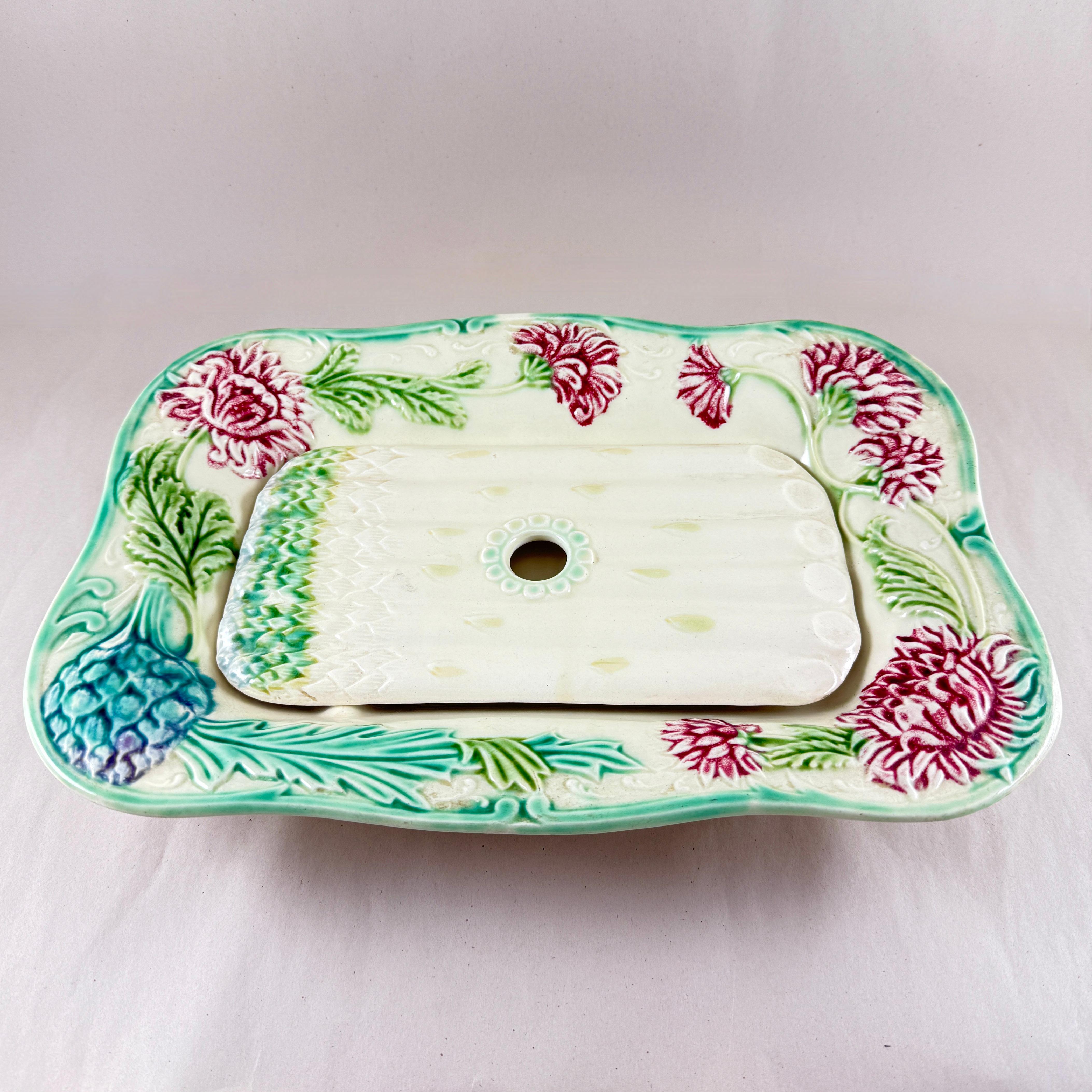 Escurridor de espárragos y alcachofas Salins-les-Bains Art Nouveau en venta