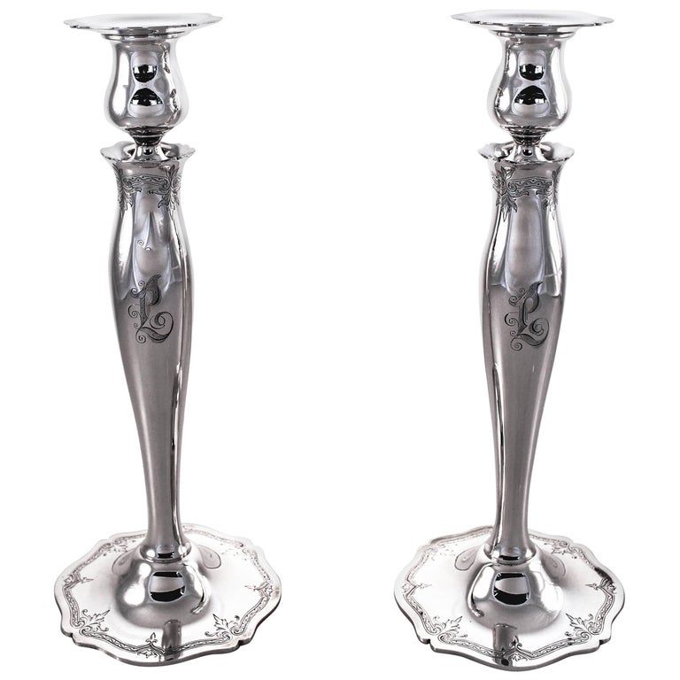 Salisbury Sterling Candlesticks at 1stDibs