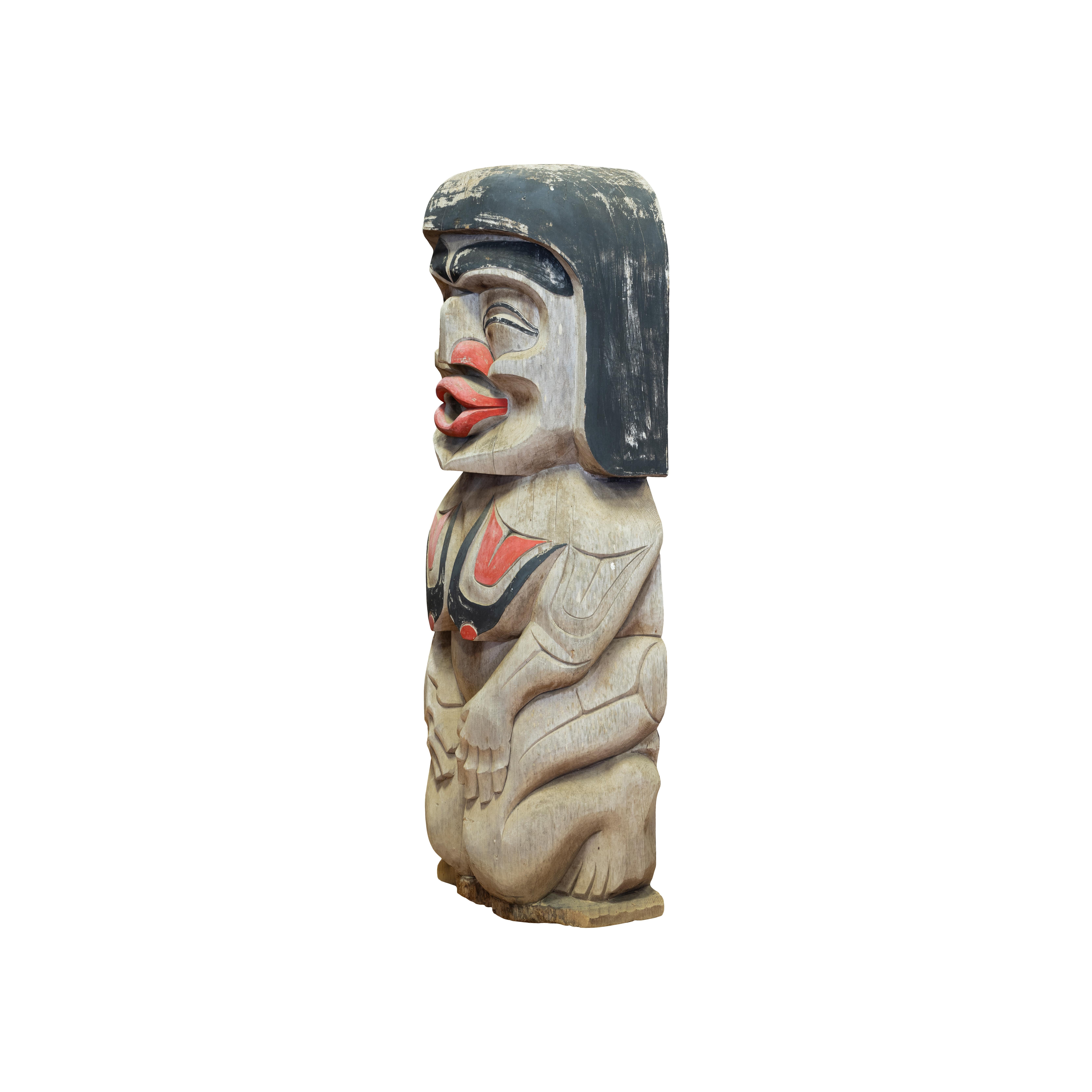 Américain Tsonoqua/Dzunkukwa Totem Wild Woman of the Woods en vente