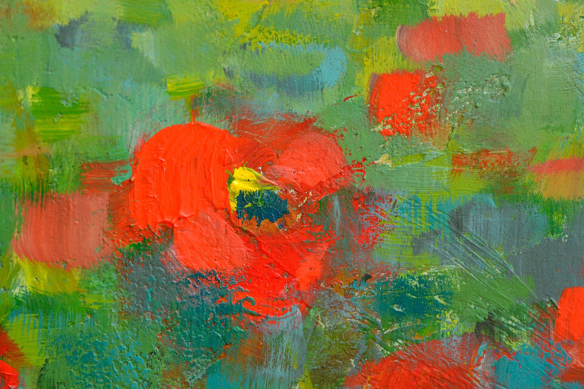 poppies acrylic painting