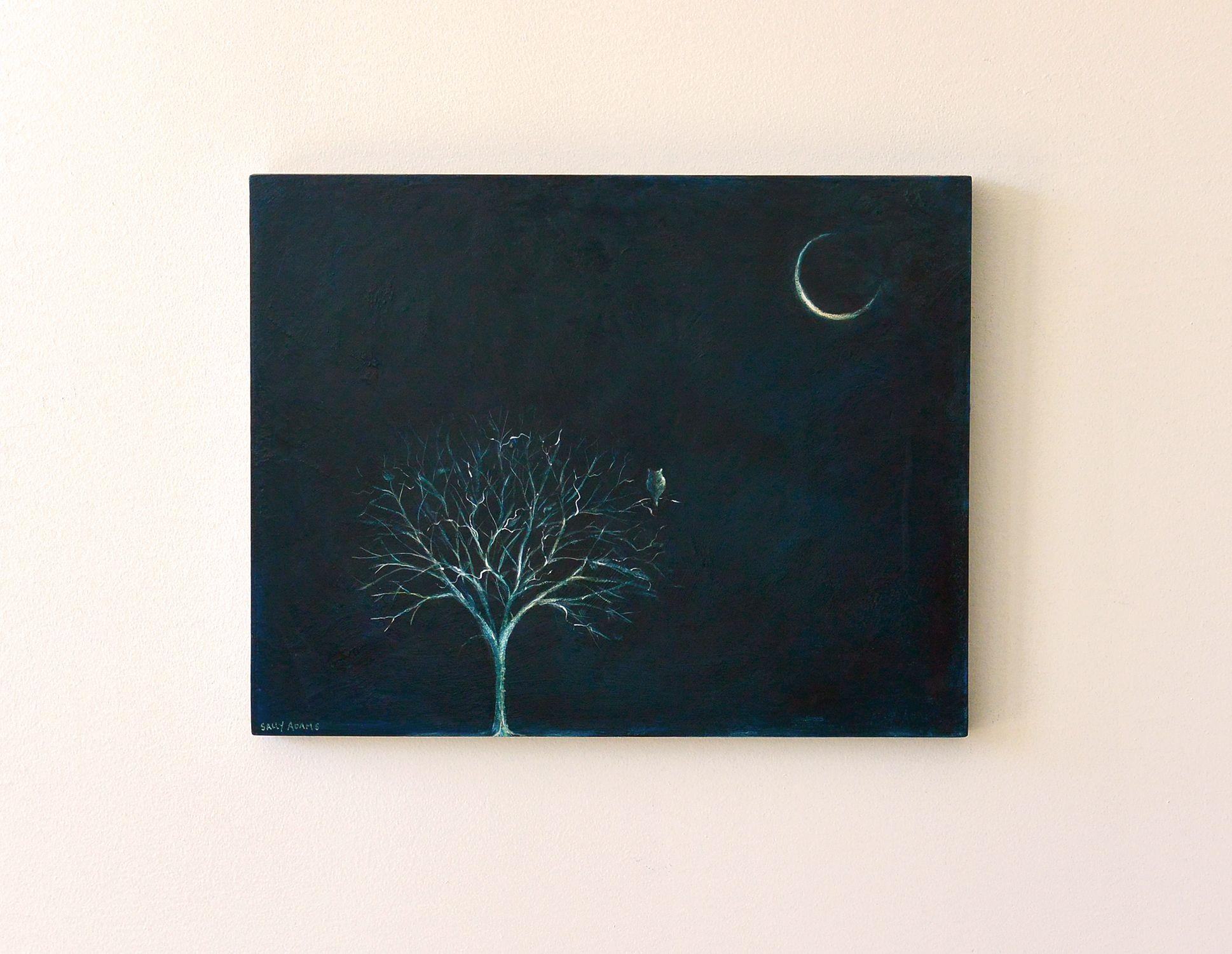 Night Owl, Painting, Acrylic on Wood Panel For Sale 2