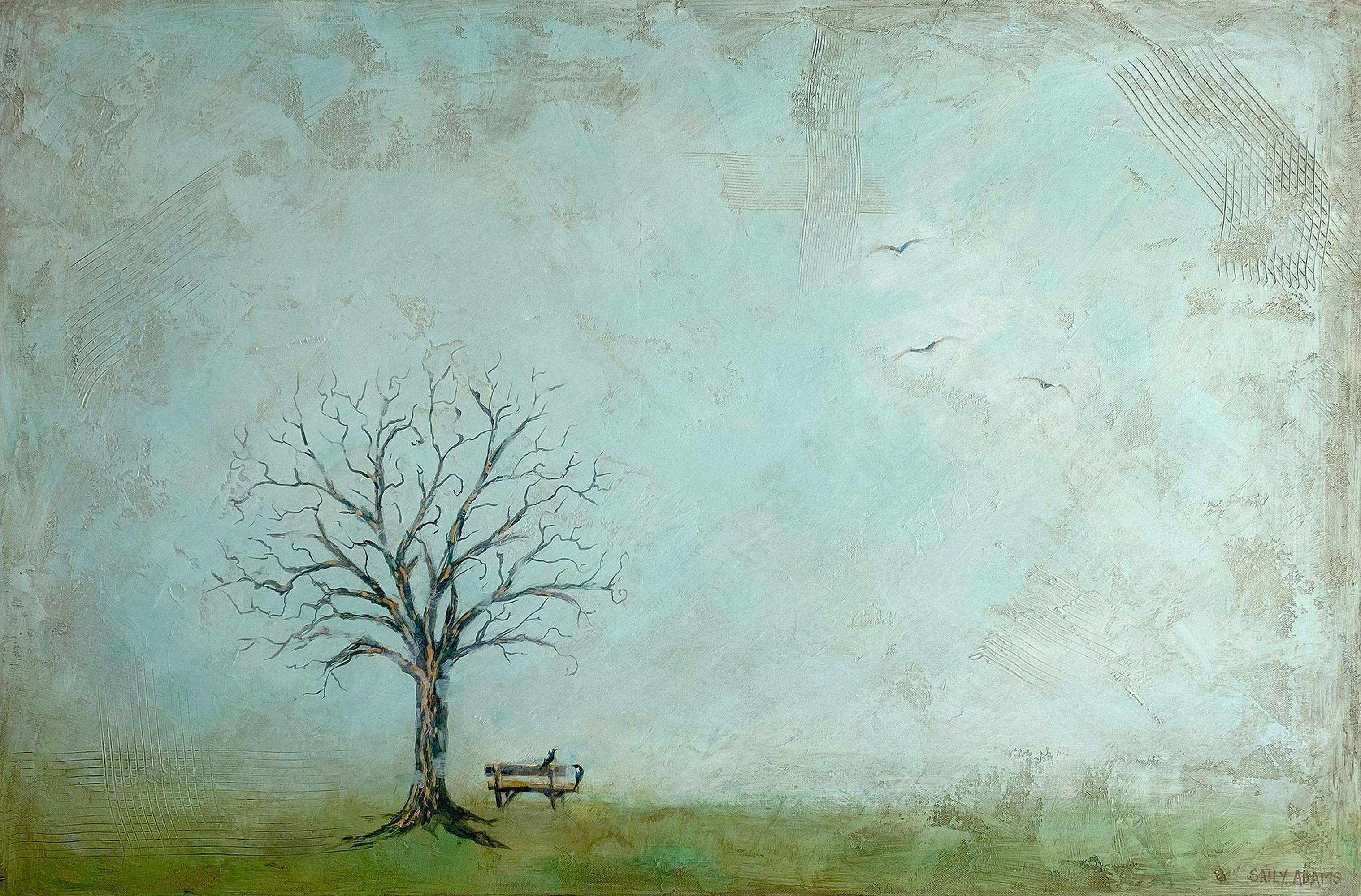 Resting Place, Gemälde, Acryl auf Leinwand – Painting von Sally Adams