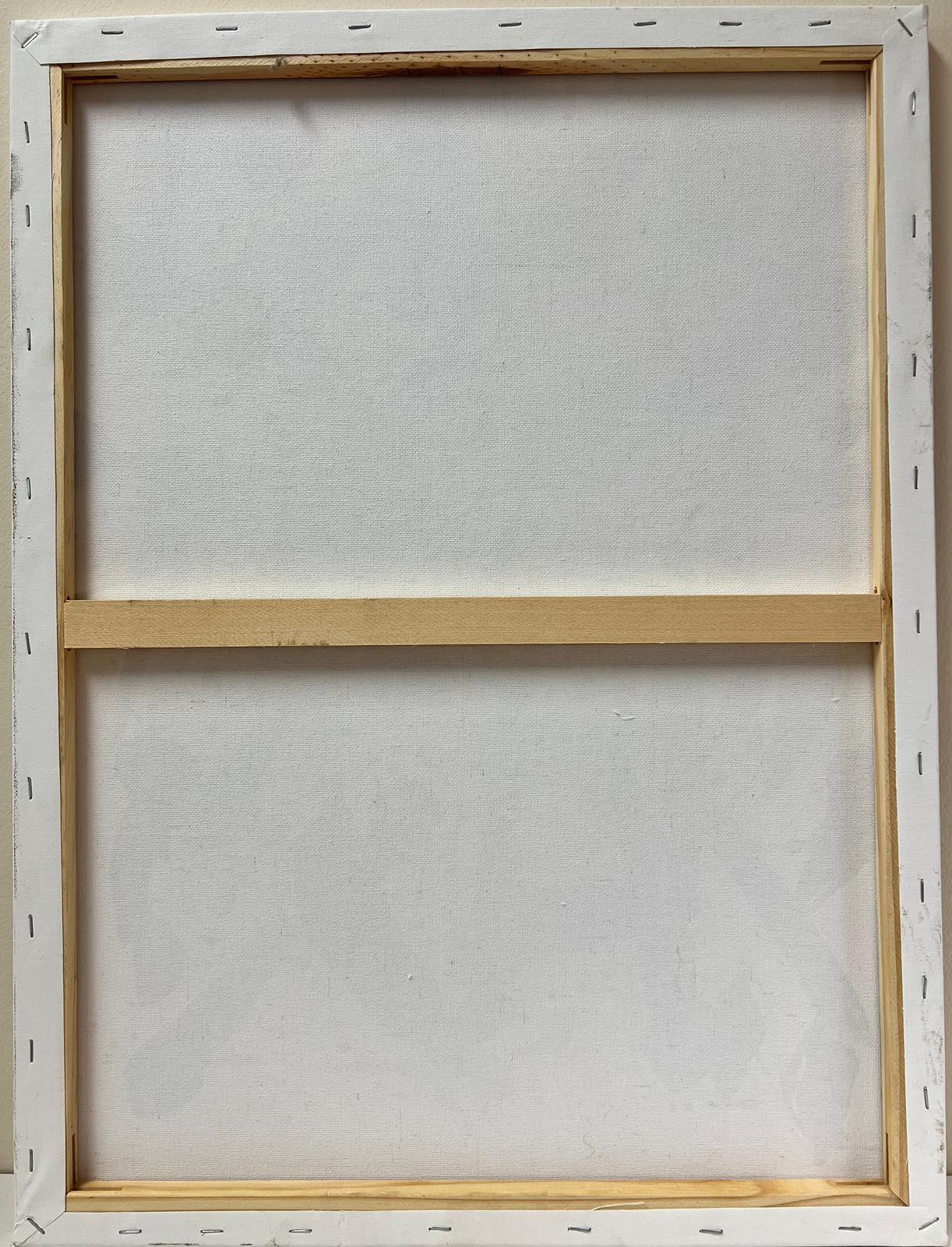 Pintura Abstracta Británica Contemporánea Salpicadura Verde y Azul sobre Blanco en venta 2
