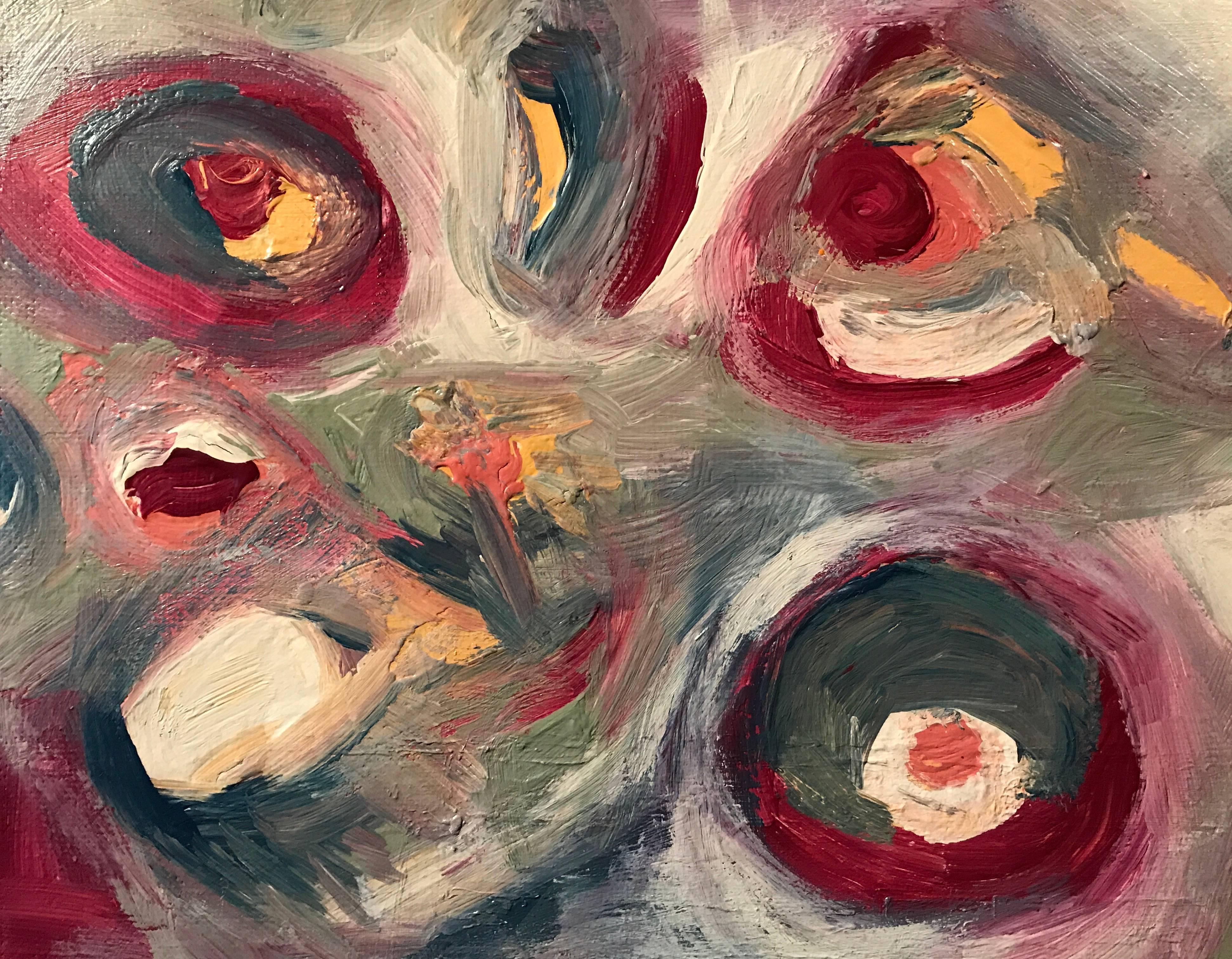 Abstract Painting di Sally Bradshaw - Pittura ad olio espressionista britannica