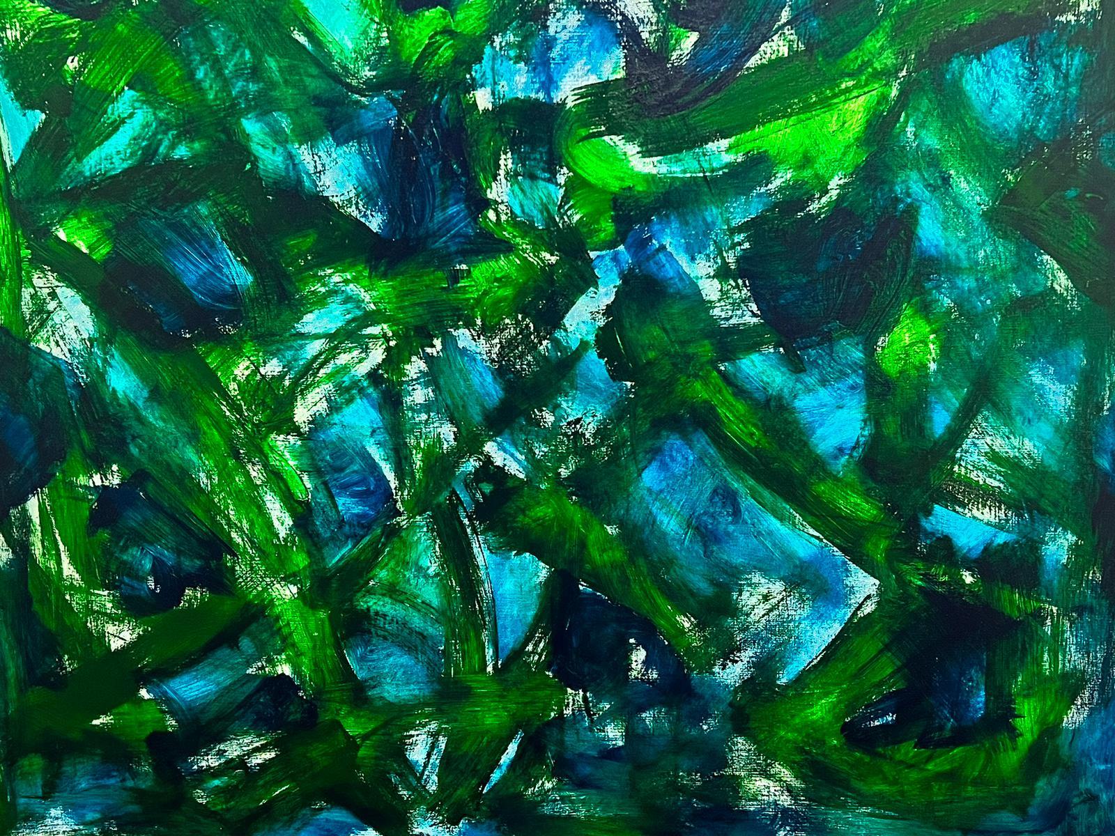PITTURA ASSTRATTA CONTEMPORANEA BRITISCA - Greene & Greene - Abstract Painting Verde di Sally Bradshaw