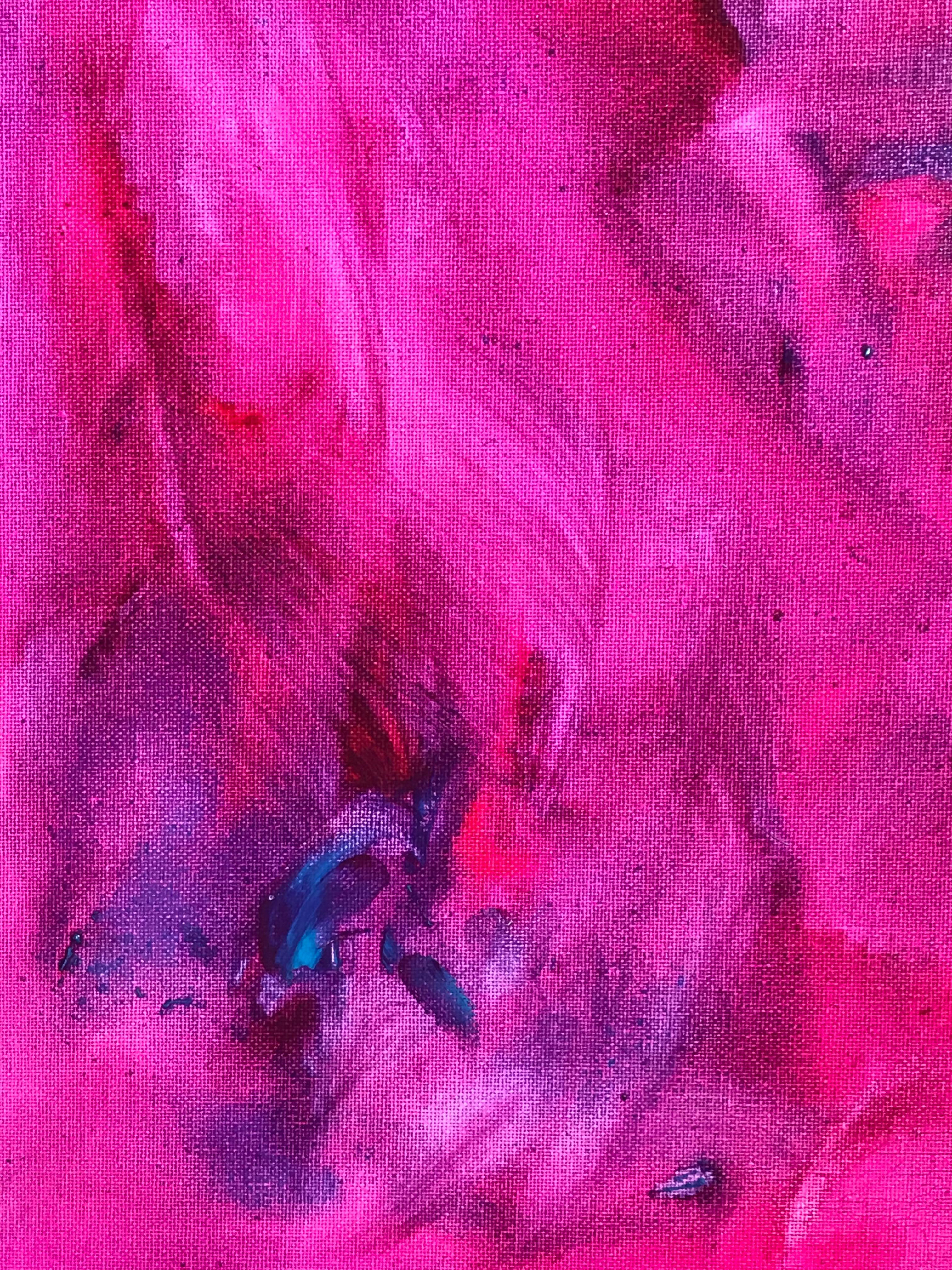 Fuscia Pittura astratta britannica - Painting Espressionismo astratto di Sally Bradshaw
