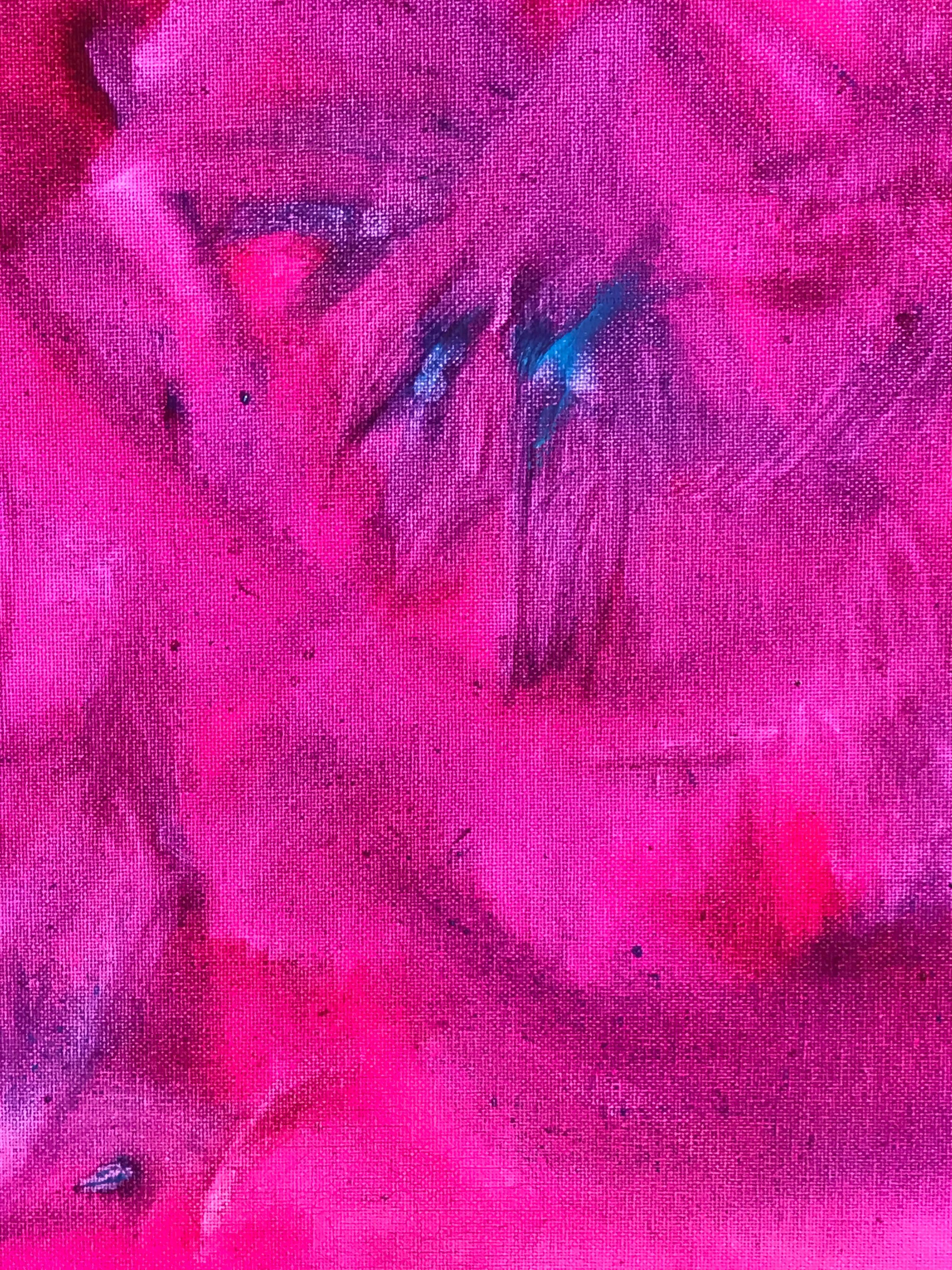 Fuscia Pittura astratta britannica - Abstract Painting Viola di Sally Bradshaw