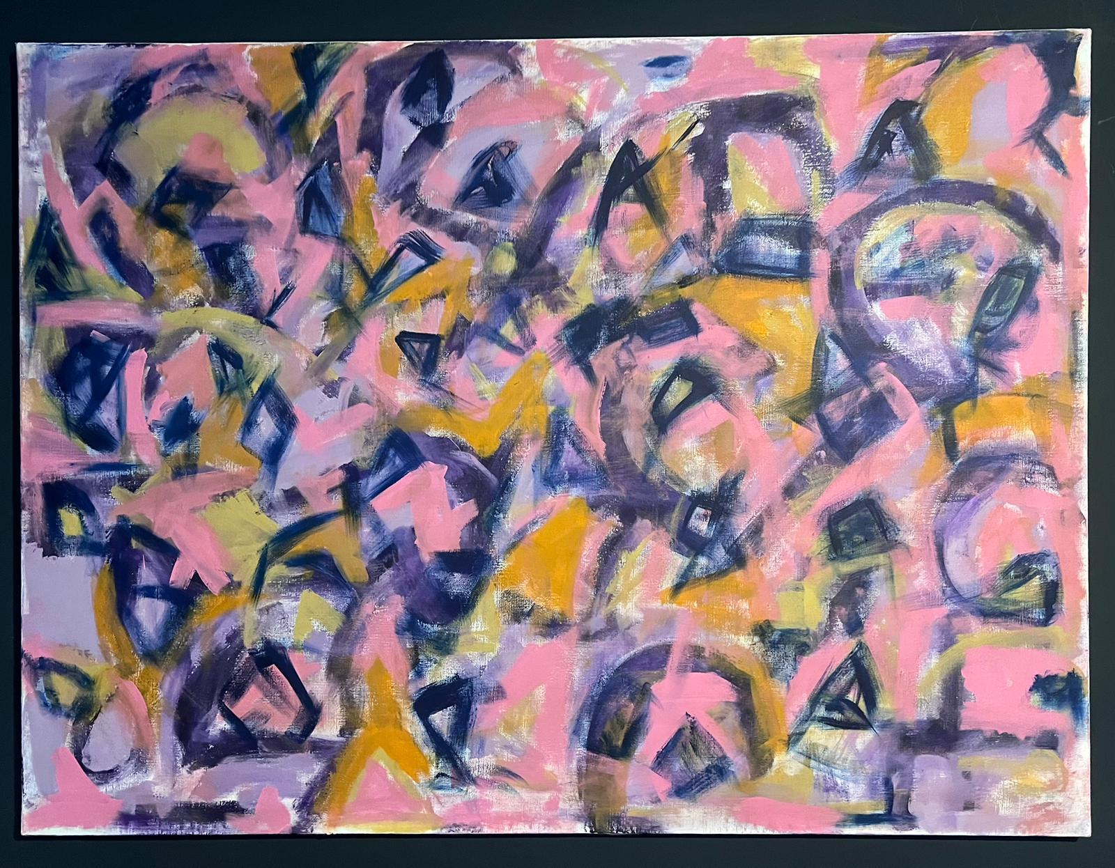 Huge Pink Abstract
by Sally Bradshaw (British, b.1962)
57 x 74 inches
acrylic paint on linen canvas

Superb original modern abstract expressionist painting by the contemporary British painter, Sally Bradshaw (b.1962).

Very good condition.
