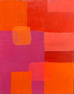 Rosa Rossa Pittura cubista astratta britannica contemporanea