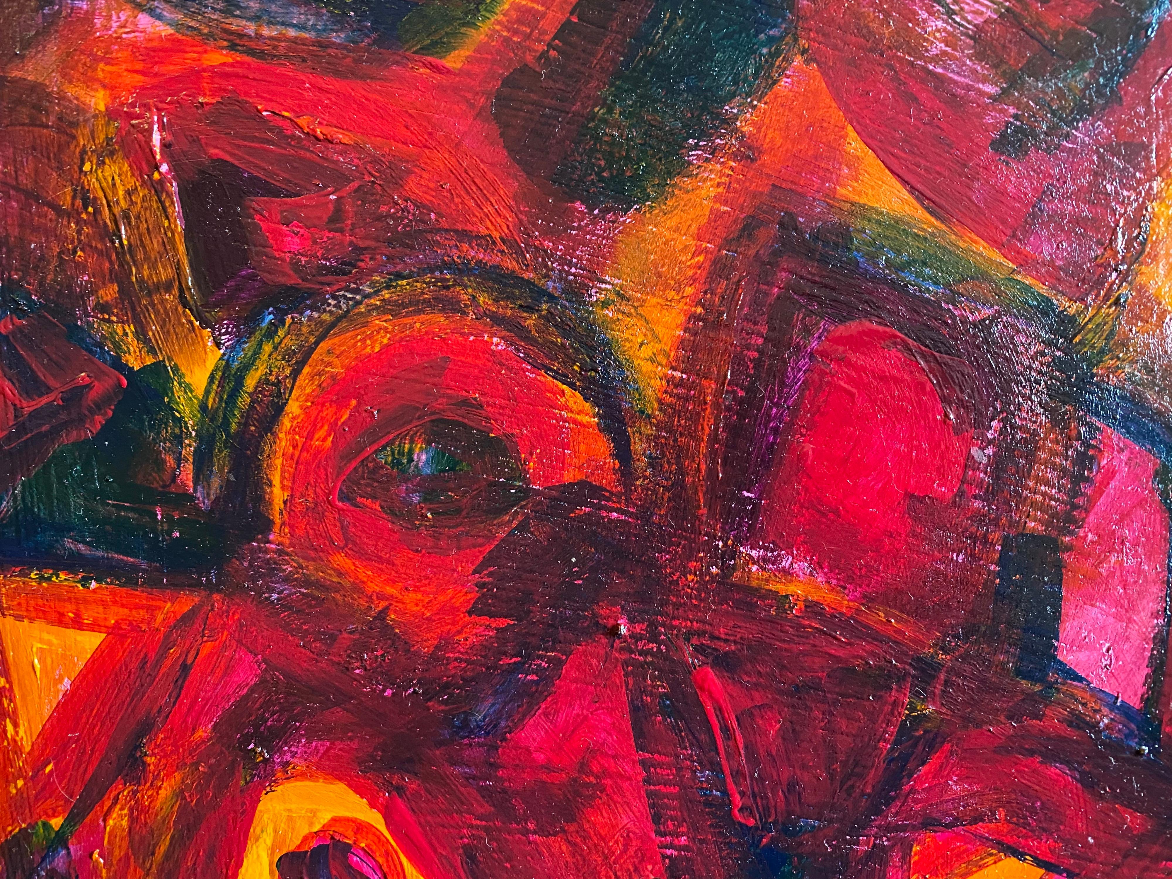 SALLY BRADSHAW (né en 1962), peinture abstraite marocaine contemporaine - COLOURS - Expressionnisme abstrait Painting par Sally Bradshaw