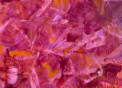 SALLY BRADSHAW (b.1962) CONTEMPORARY ABSTRACT BRITISH PAINTING - PINKS