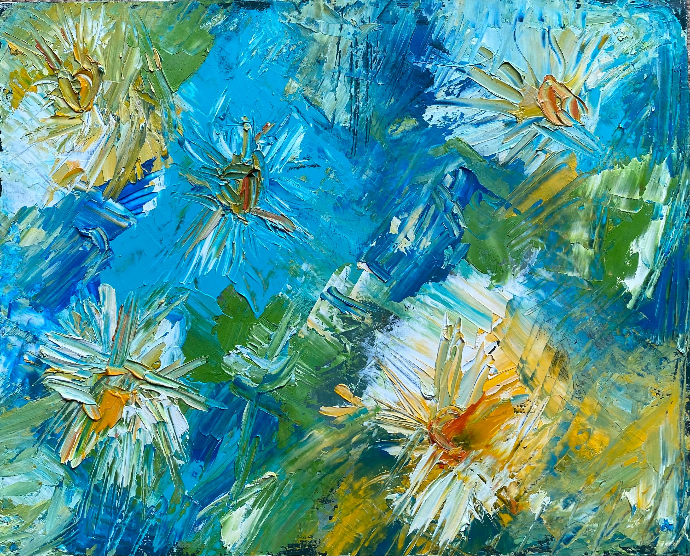 Abstract Painting Sally Bradshaw - SALLY BRADSHAW (né en 1962), peinture abstraite marocaine contemporaine - COULeurs VIBRANT