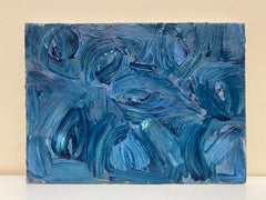 SALLY BRADSHAW (b.1962) CONTEMPORARY BRITISH PAINTING - WACKY BLUE PATTERNS