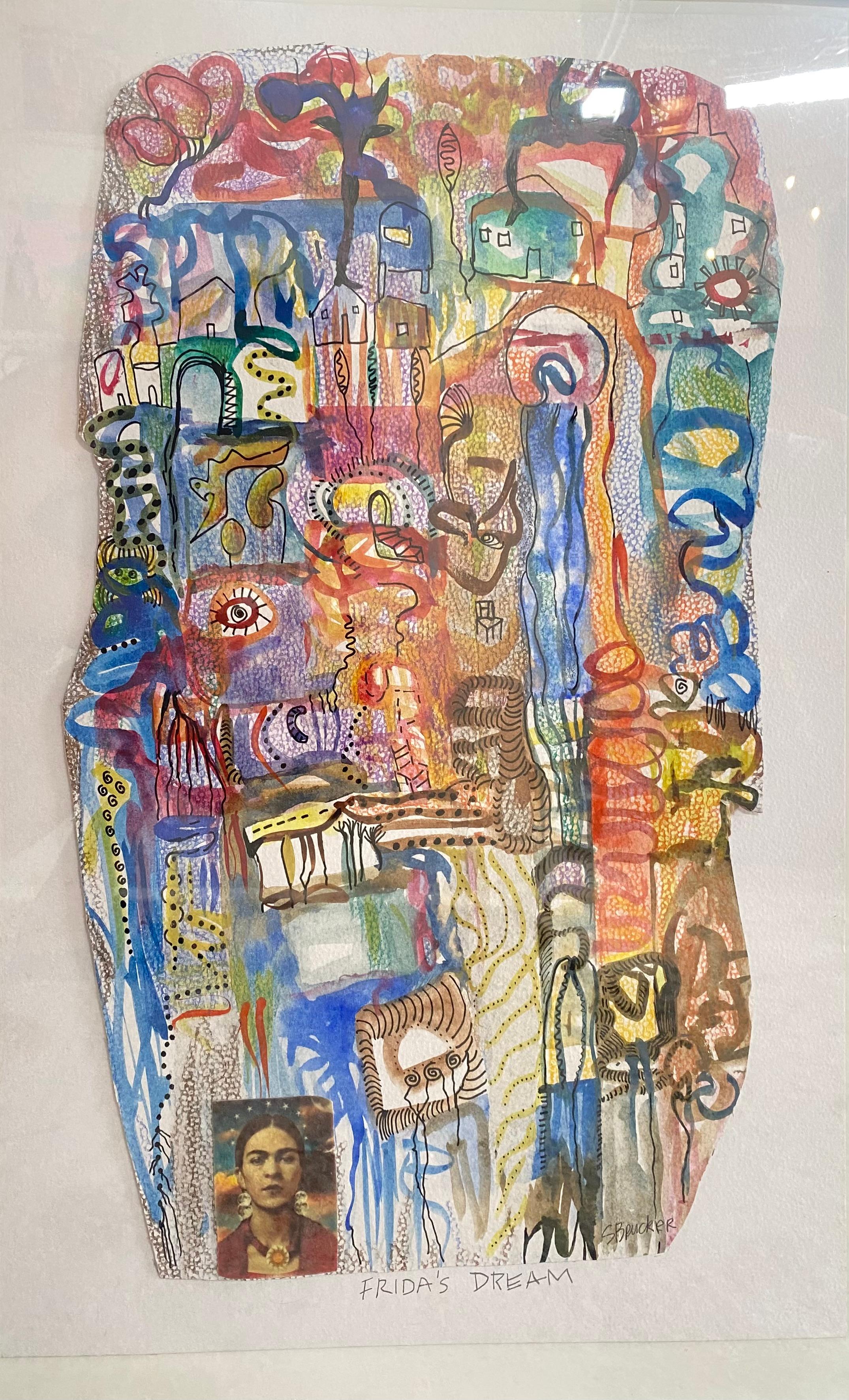FRIDA'S DREAM An intricate, hand-torn raw surrealist masterpiece, by the artist