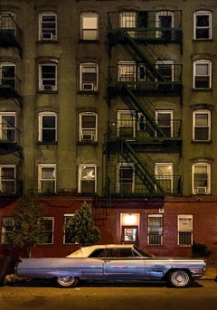 Blue Caddy 5th Street (New York City), Original Photograph — Sally Davies