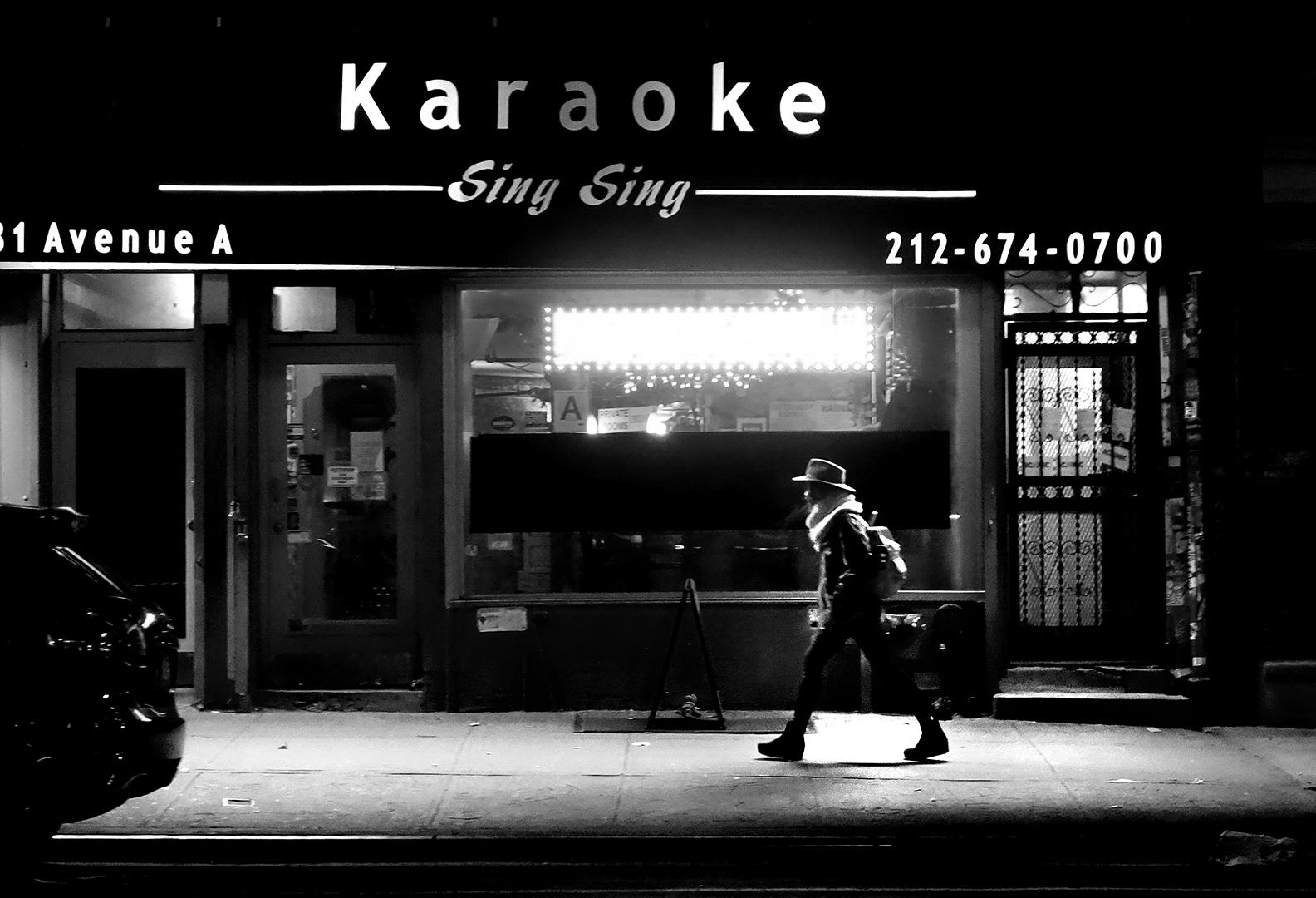 Artist: Sally Davies (1956)
Title: Karaoke (New York City)
Year: 2022
Medium: Inkjet print on archival paper
Edition: 23, plus proofs
Size: 17 x 22 inches
Condition: Excellent
Inscription: Signed, dated, titled by the artist
Notes: This photograph