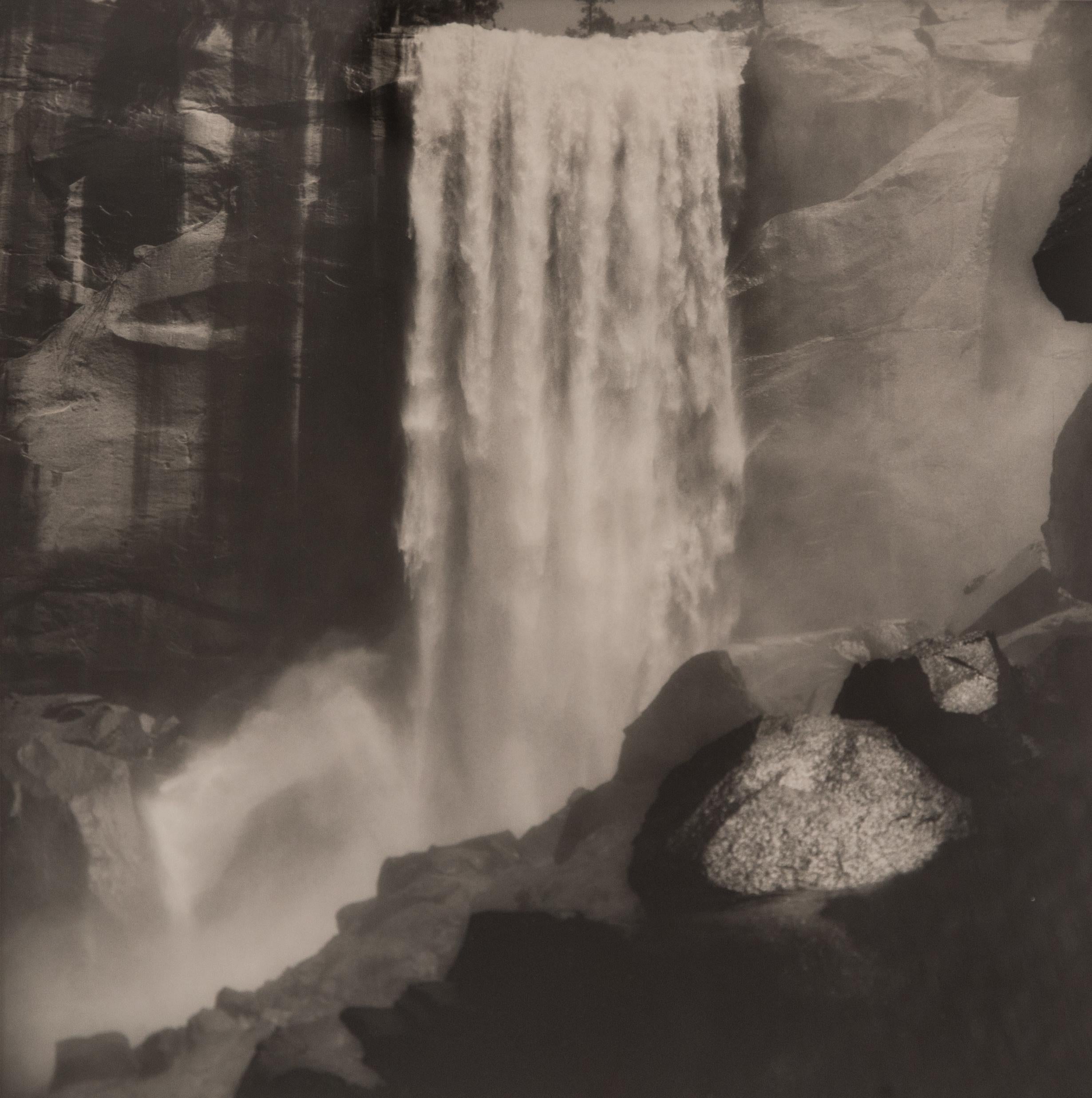 Offered is an original pencil signed gelatin silver photograph by Sally Gall. This is the image of vernal falls, 1993. That was displayed in the Whitney Museum exhibition Gall is the recipient of several major awards, including a National Endowment