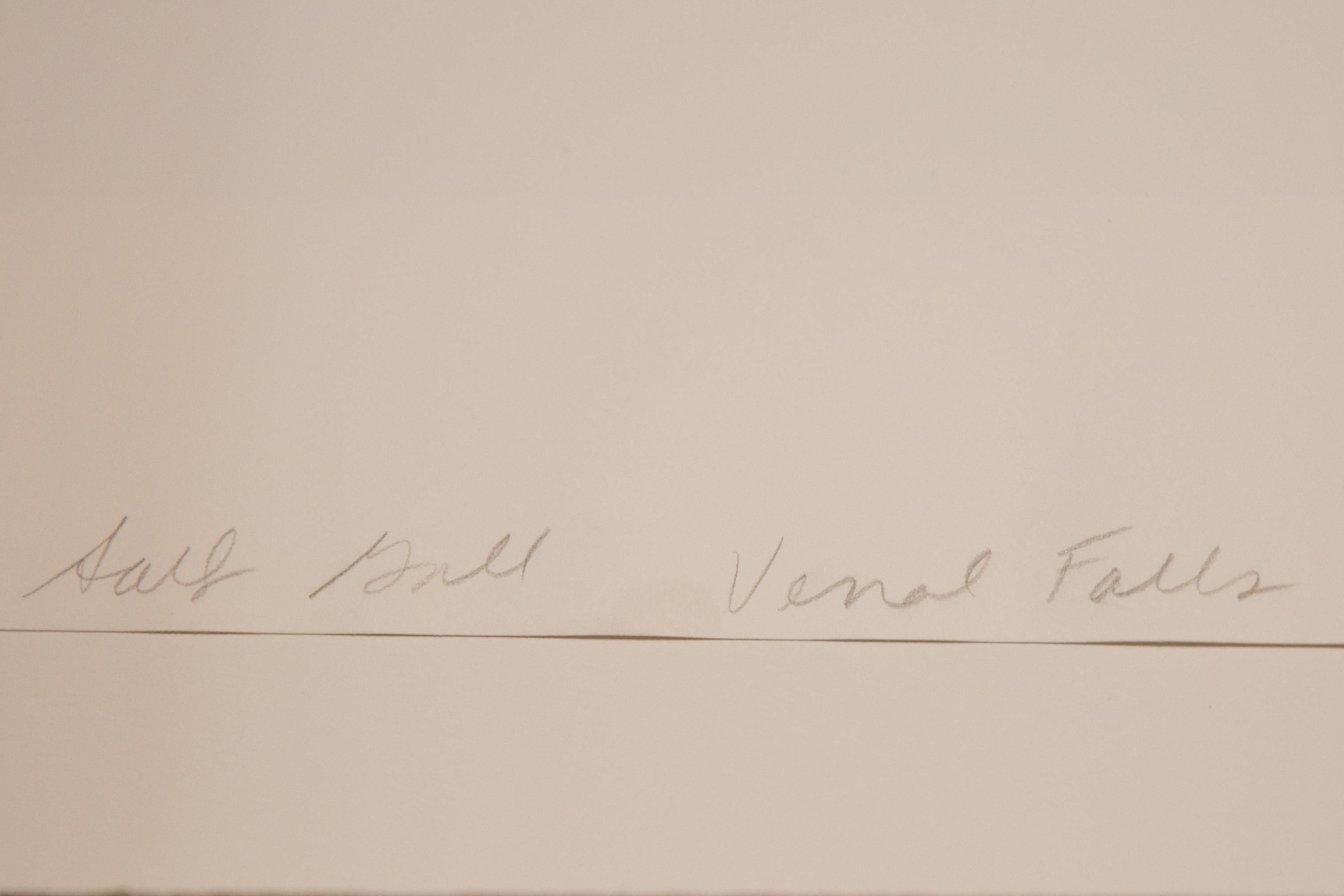 20th Century Sally Gall “Vernal Falls” Original Pencil Signed Gelatin Silver Print, 1993