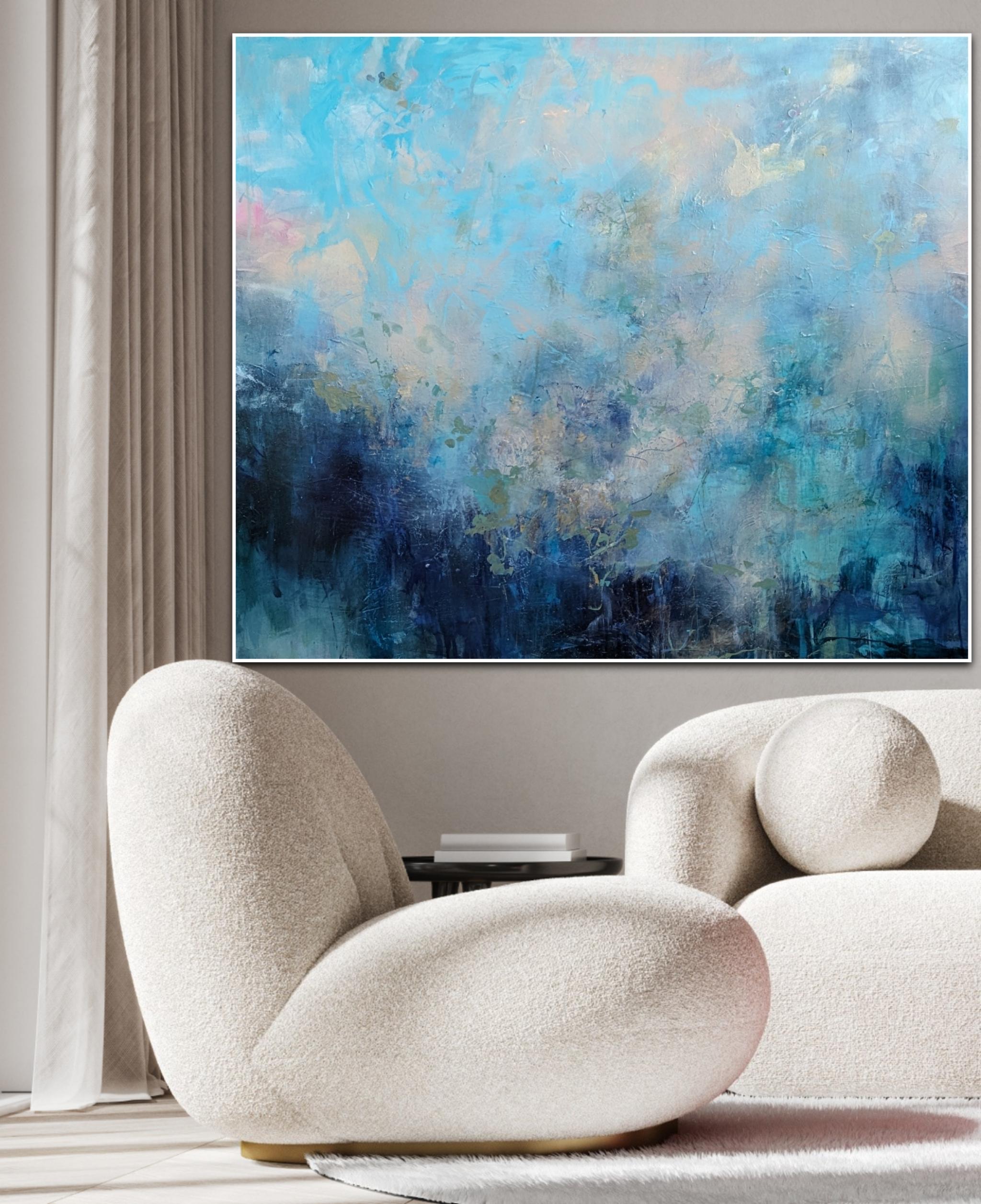 Daydreamer, Abstract Expressionist, Contemporary Art, Landscape - Painting by Sally Harrold