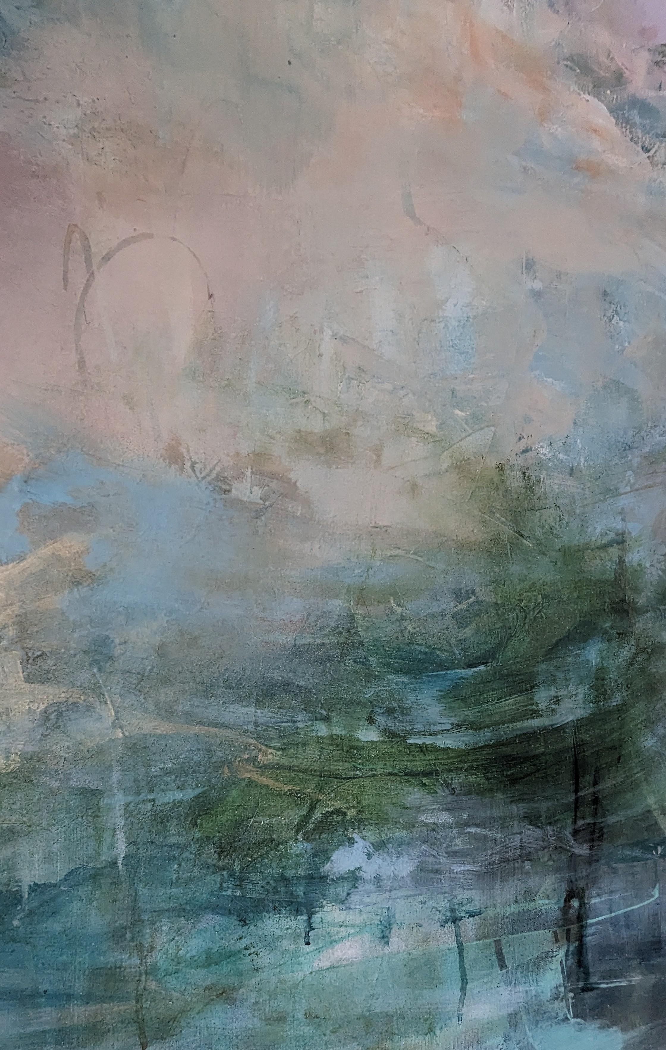 Wanderlust, Acryl auf Leinwand, Abstrakter Expressionist, Contemporary, Landschaft (Abstrakter Expressionismus), Painting, von Sally Harrold