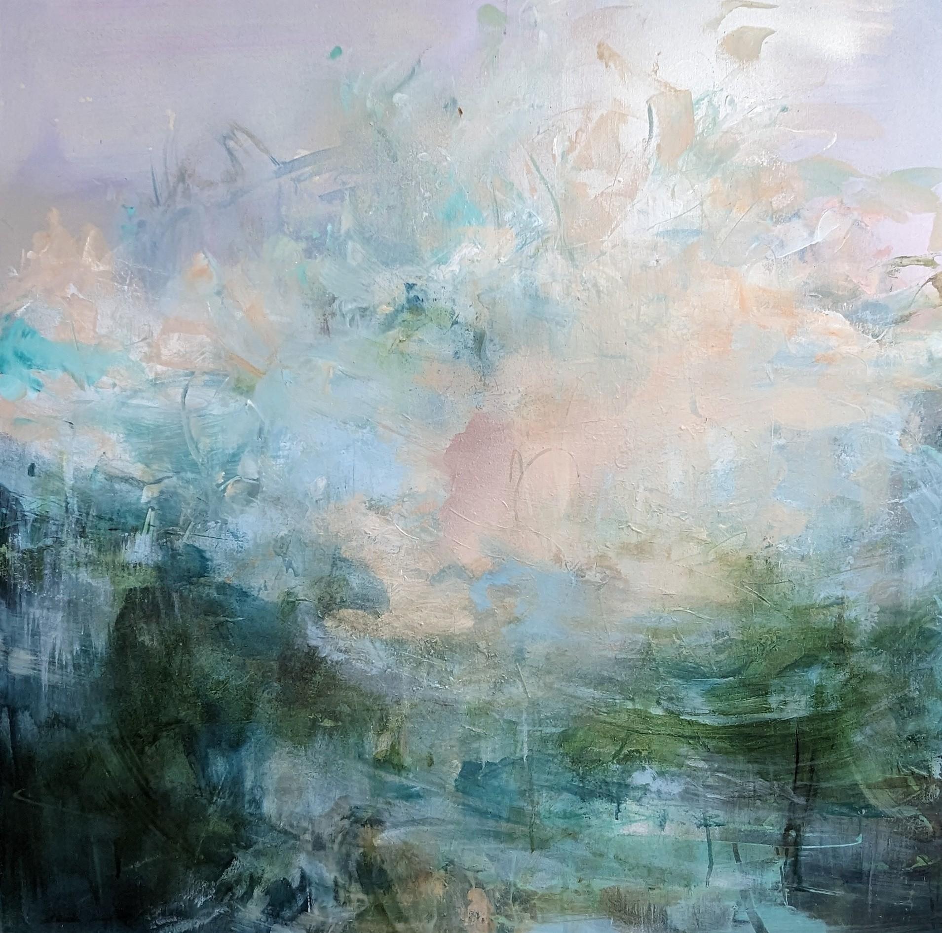 Sally Harrold Abstract Painting – Wanderlust, Acryl auf Leinwand, Abstrakter Expressionist, Contemporary, Landschaft