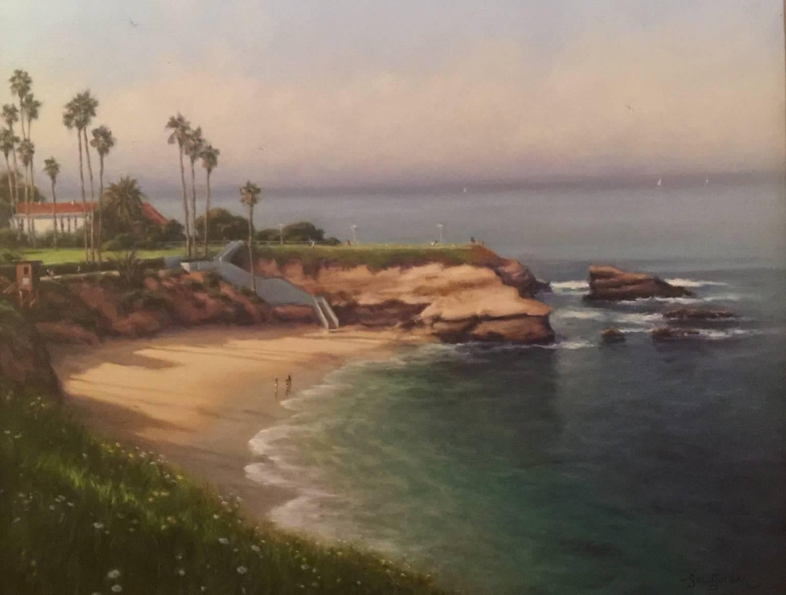 Sally Jordan Landscape Painting - La Jolla