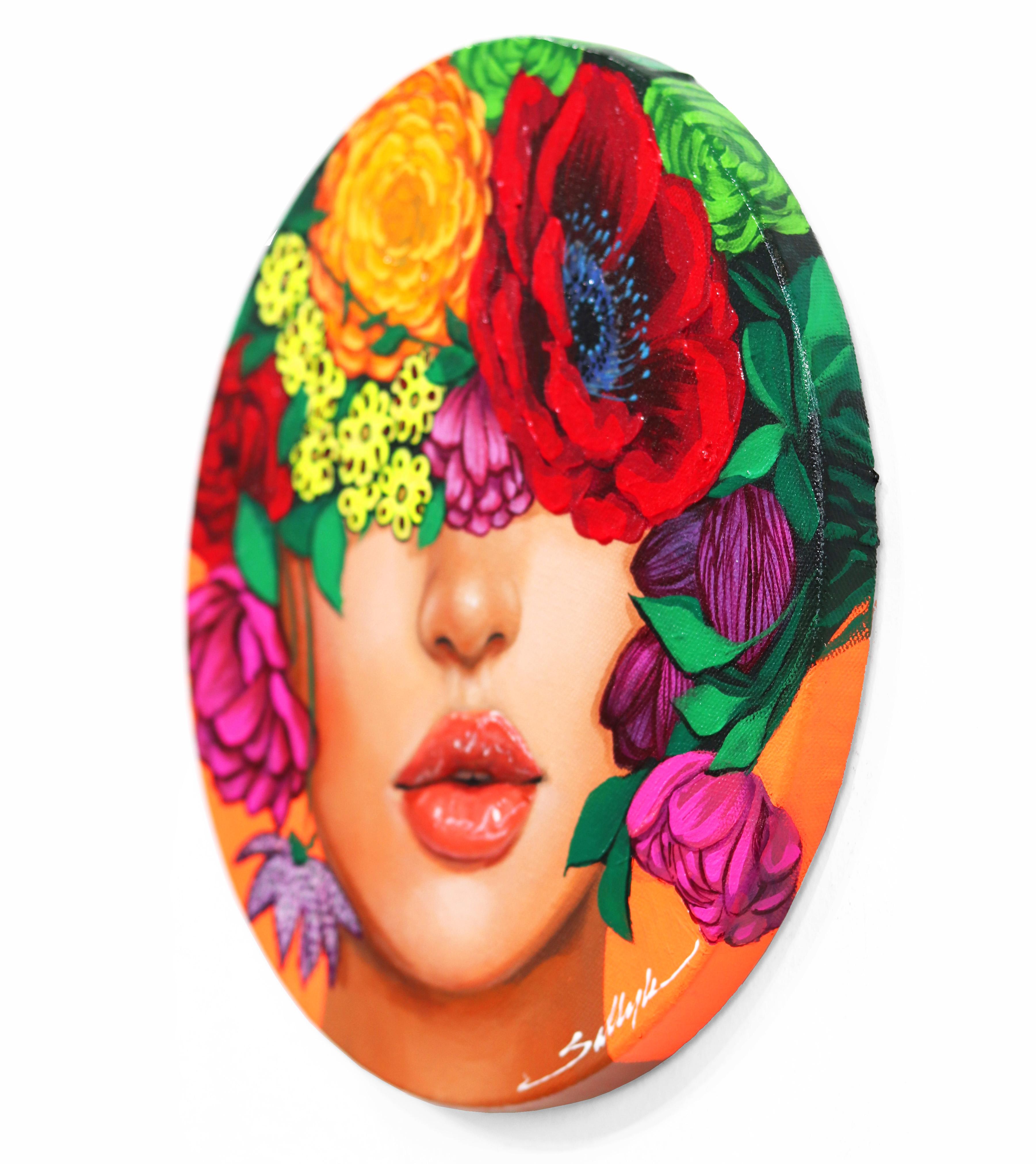 Kelsey  -  Obra de Arte Figurativa Original Circular Sally K en venta 3