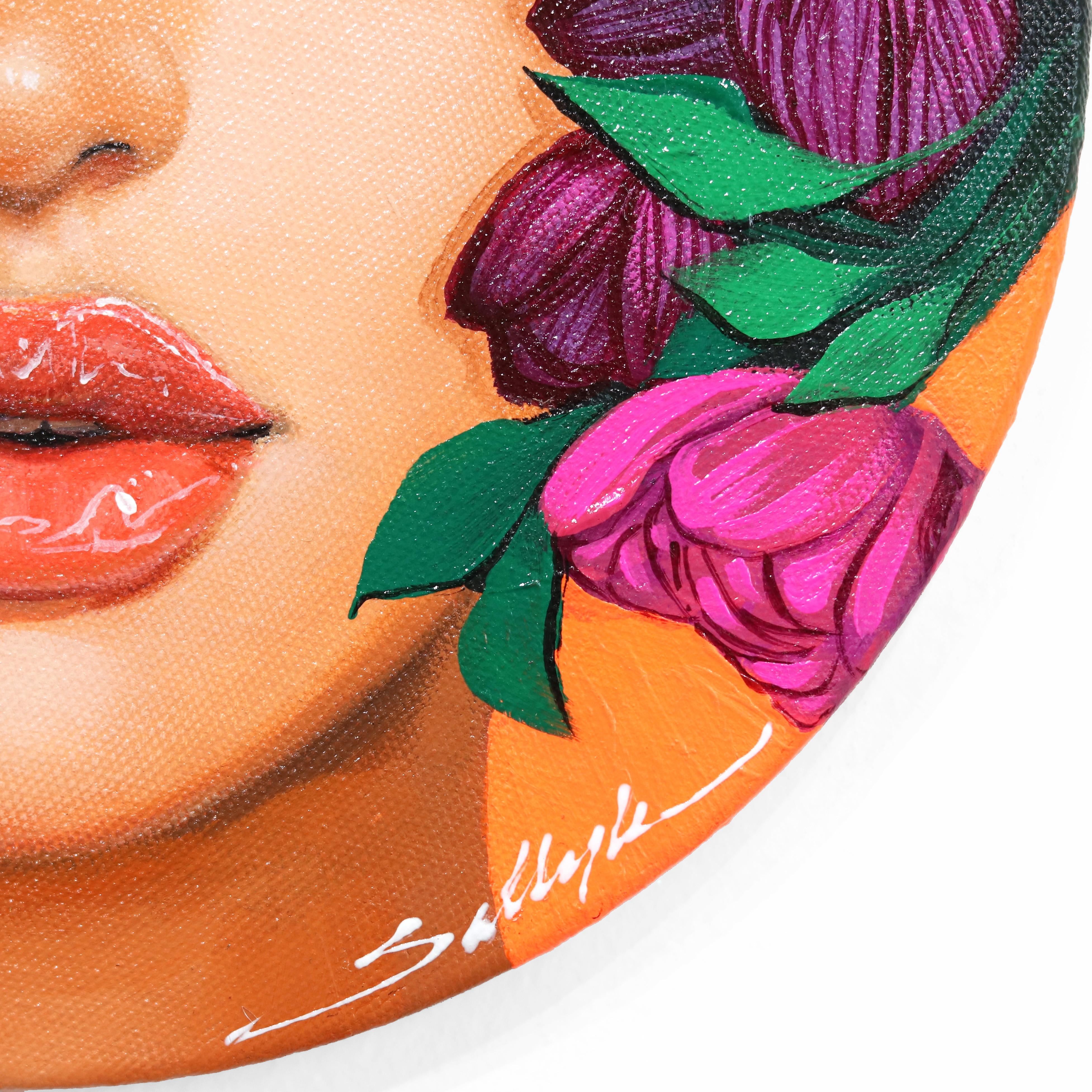 Kelsey  -  Obra de Arte Figurativa Original Circular Sally K en venta 7
