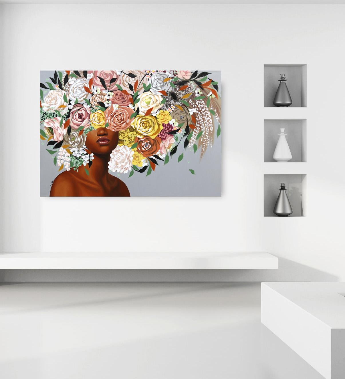 Melanie - Obra de Arte Figurativa Original de Sally K en venta 5