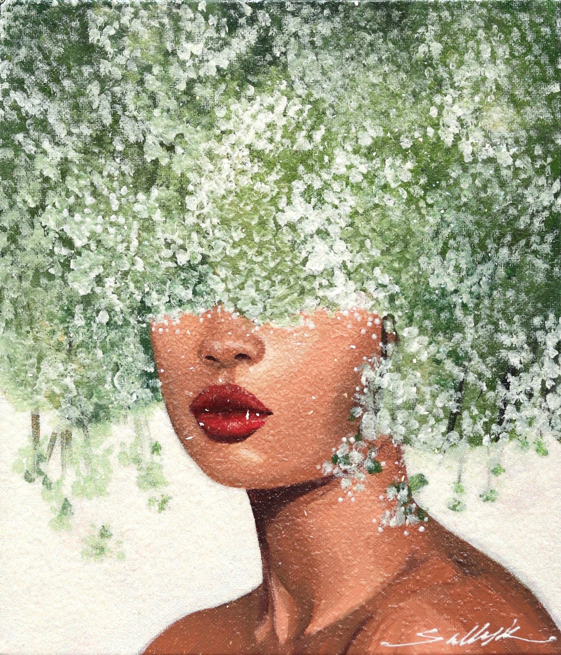 Sally K Figurative Painting - Mini Baby's Breath IV