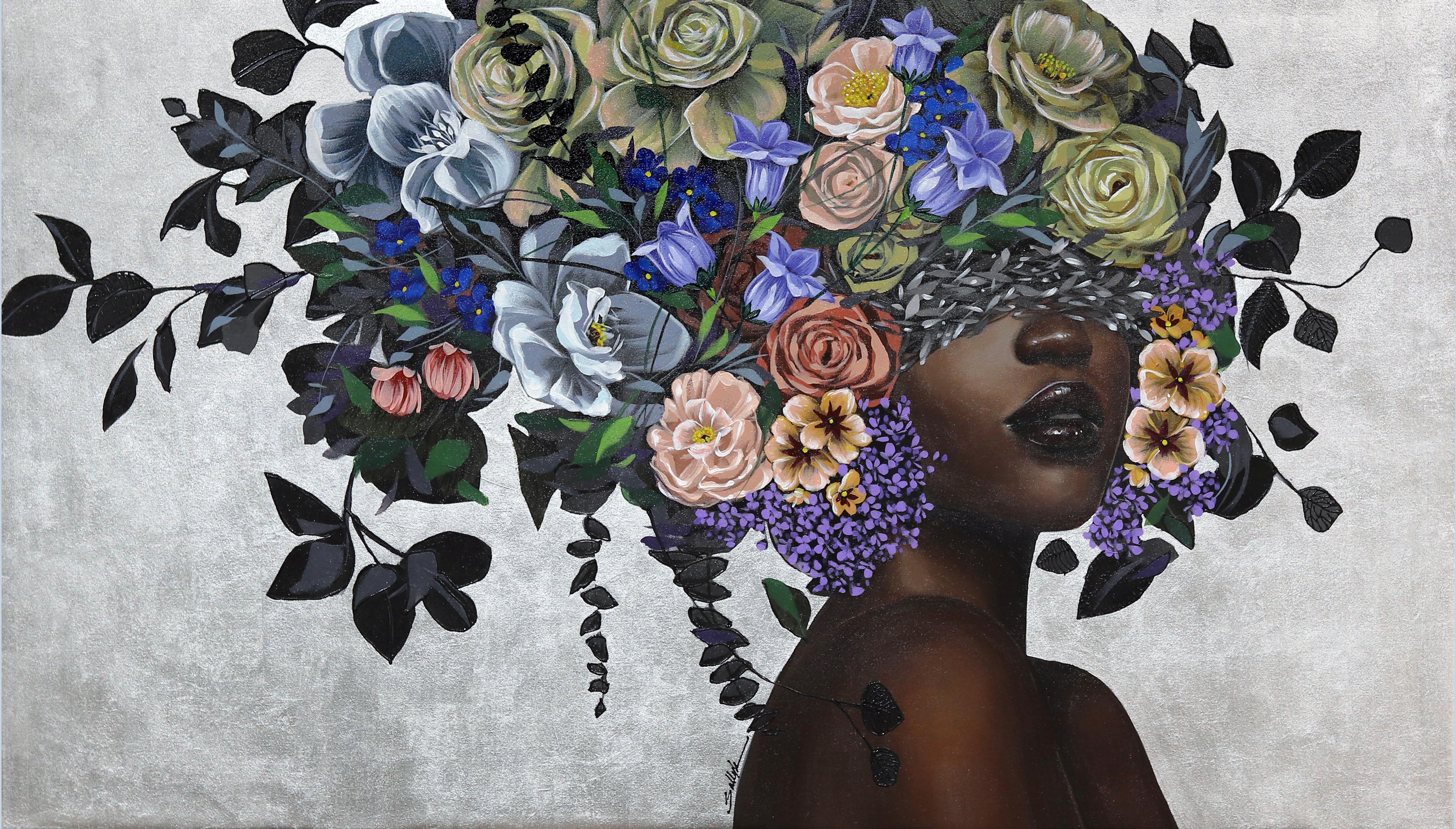 Los cautivadores retratos florales de la artista libanesa-estadounidense Sally K. son a la vez hipnotizadores y fortalecedores. Sus pinturas de realismo pop se inspiran en mujeres fuertes y femeninas, celebrando la individualidad y la fuerza