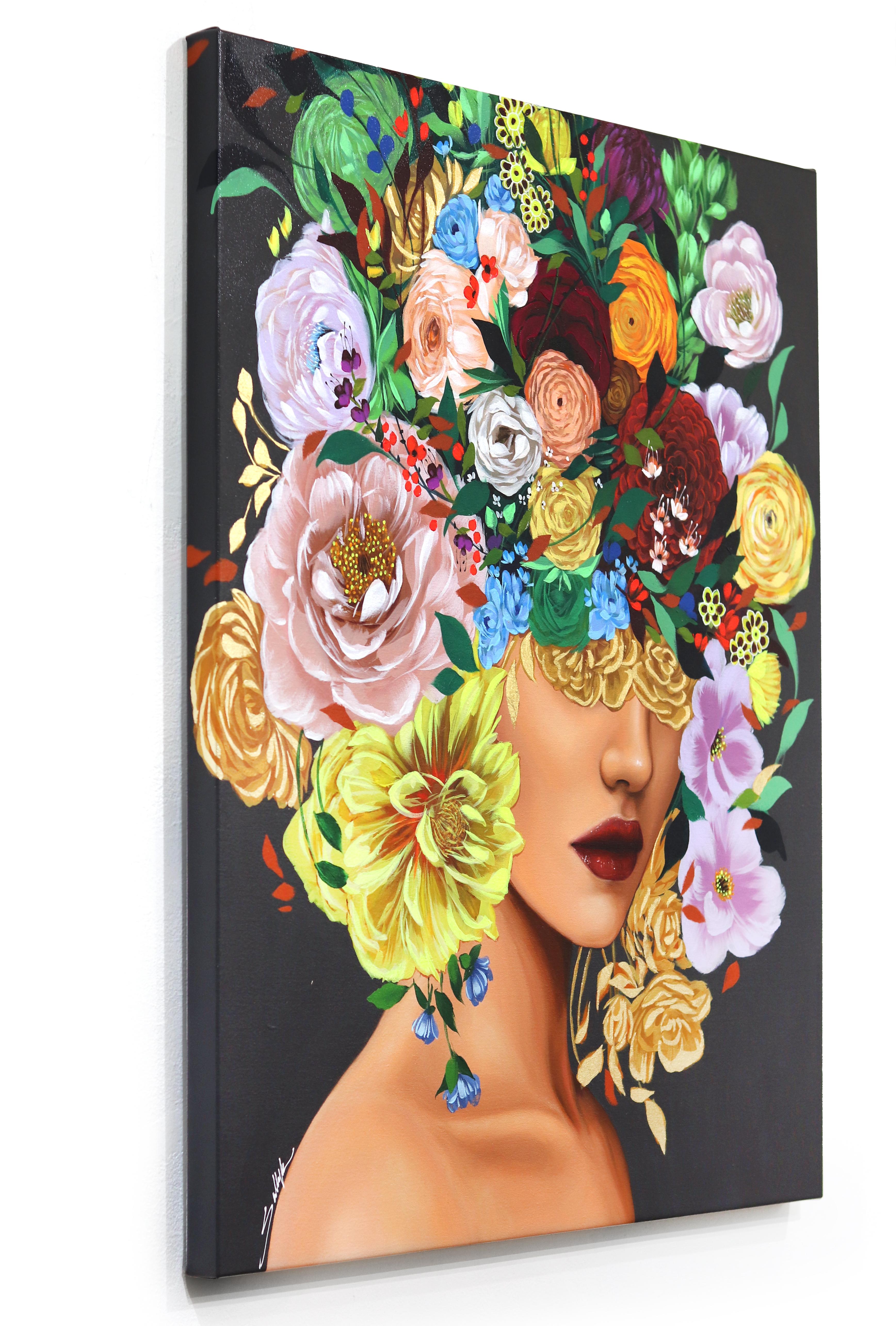 Cuervo Violeta  -  Obra de Arte Figurativa Original Vibrante Sally K en venta 3